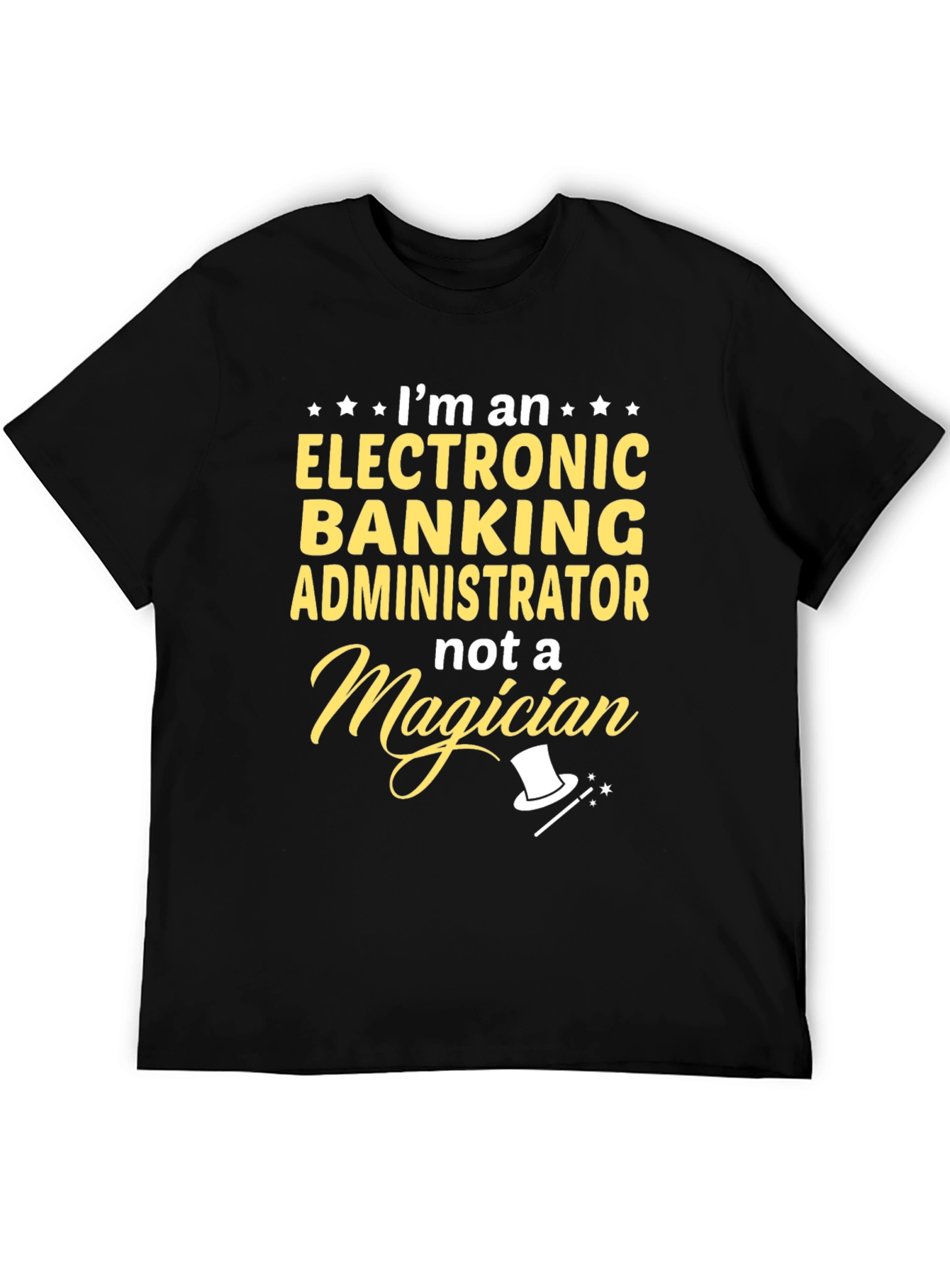 Black Electronic Banking Administrator T-Shirt view 5