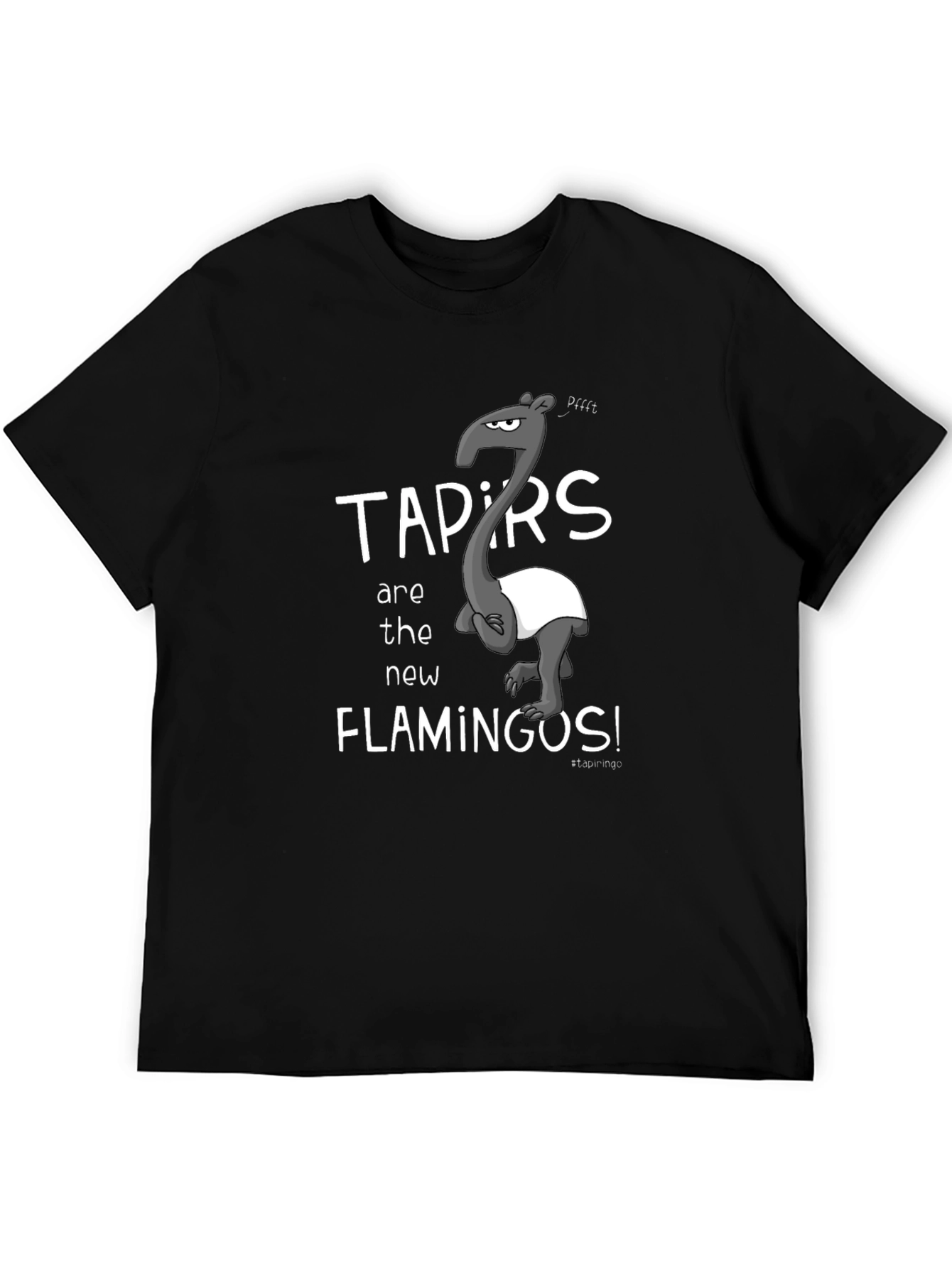 Black Tapirs are the New Flamingos! Graphic Tee view 5