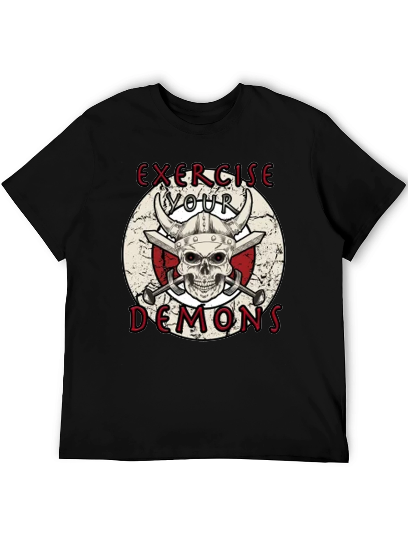 Black Exercise Your Demons Graphic T-Shirt view 5