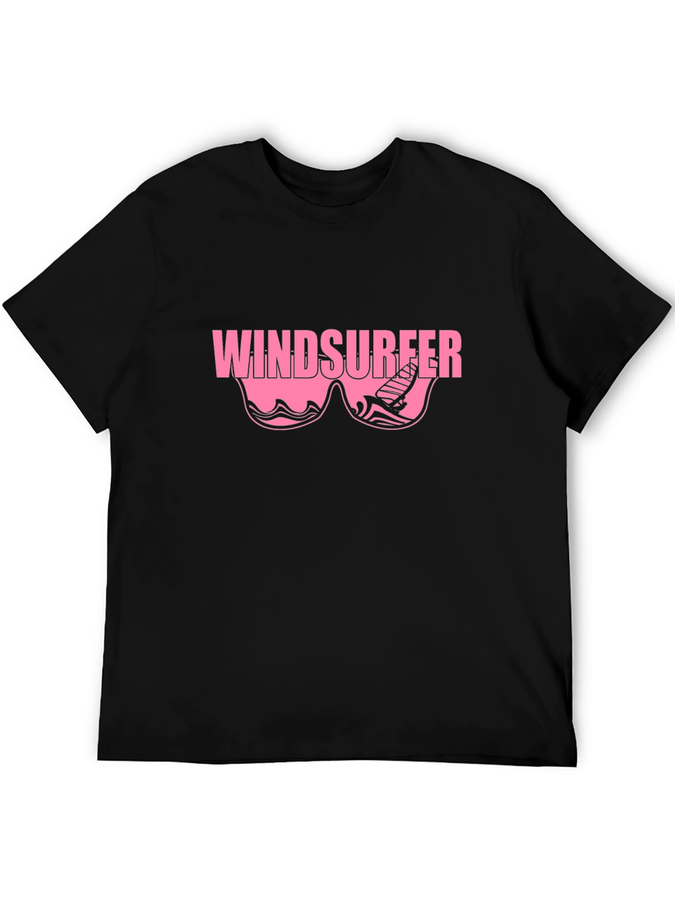 Black Windsurfer Graphic T-Shirt - Black view 5