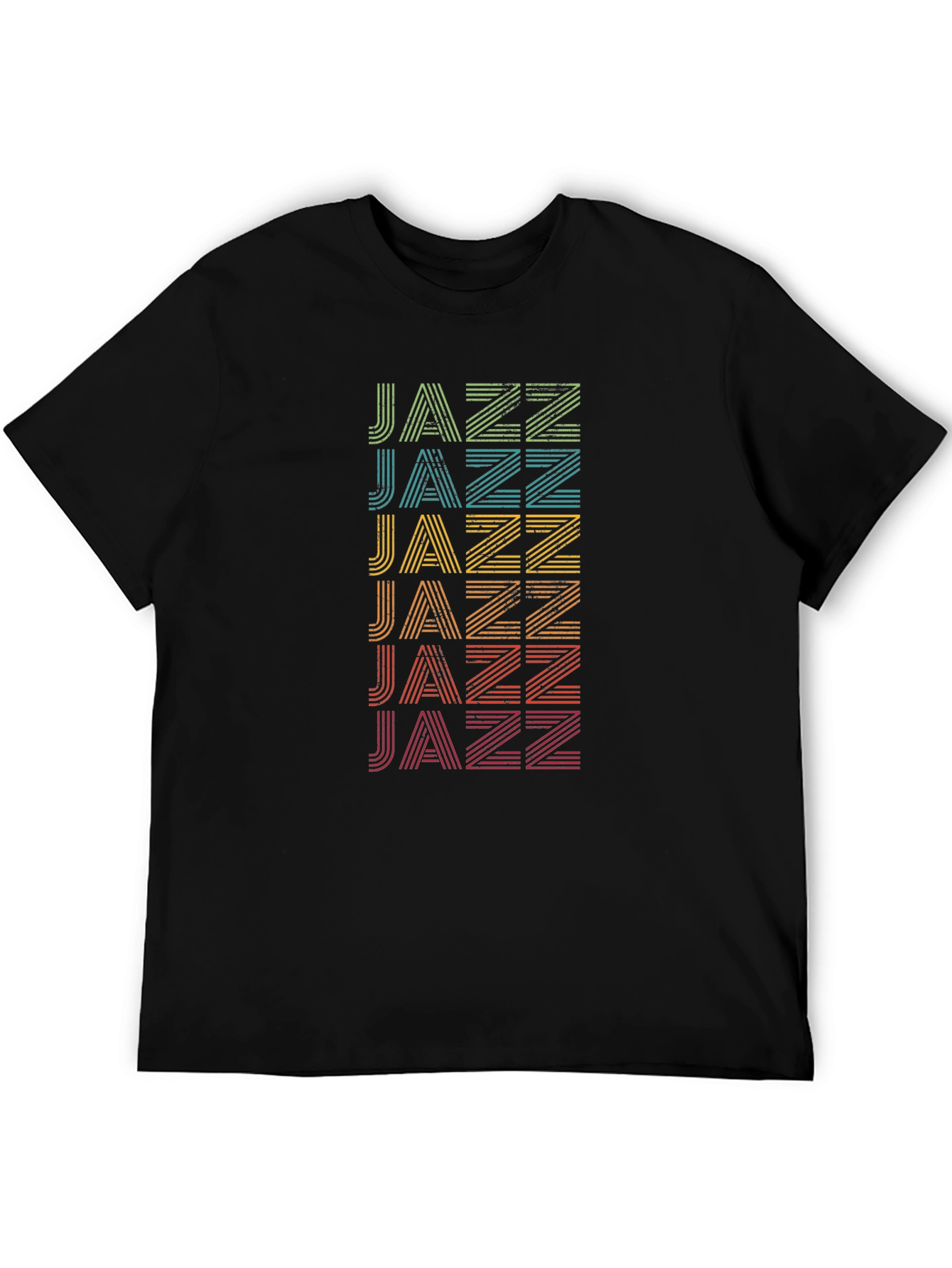 Black Retro Jazz Music Graphic T-Shirt view 5
