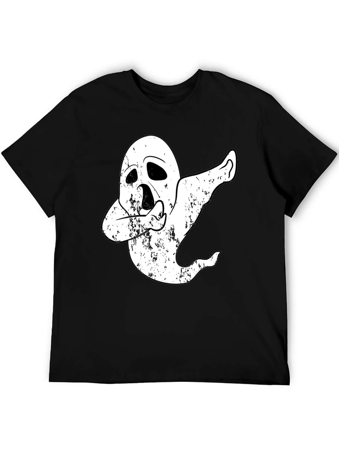 Black Dabbing Ghost T-Shirt - Halloween Costume Tee view 5