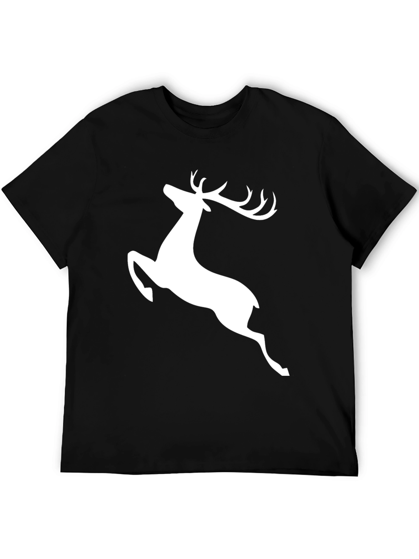 Black Black Deer Graphic Tee - Men's Casual T-Shirt view 5