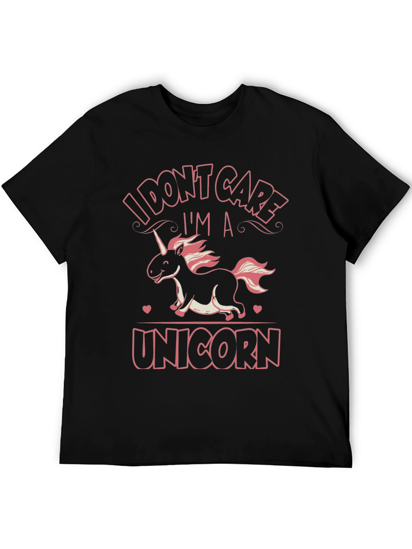 Black I Don't Care I'm A Unicorn T-Shirt view 5