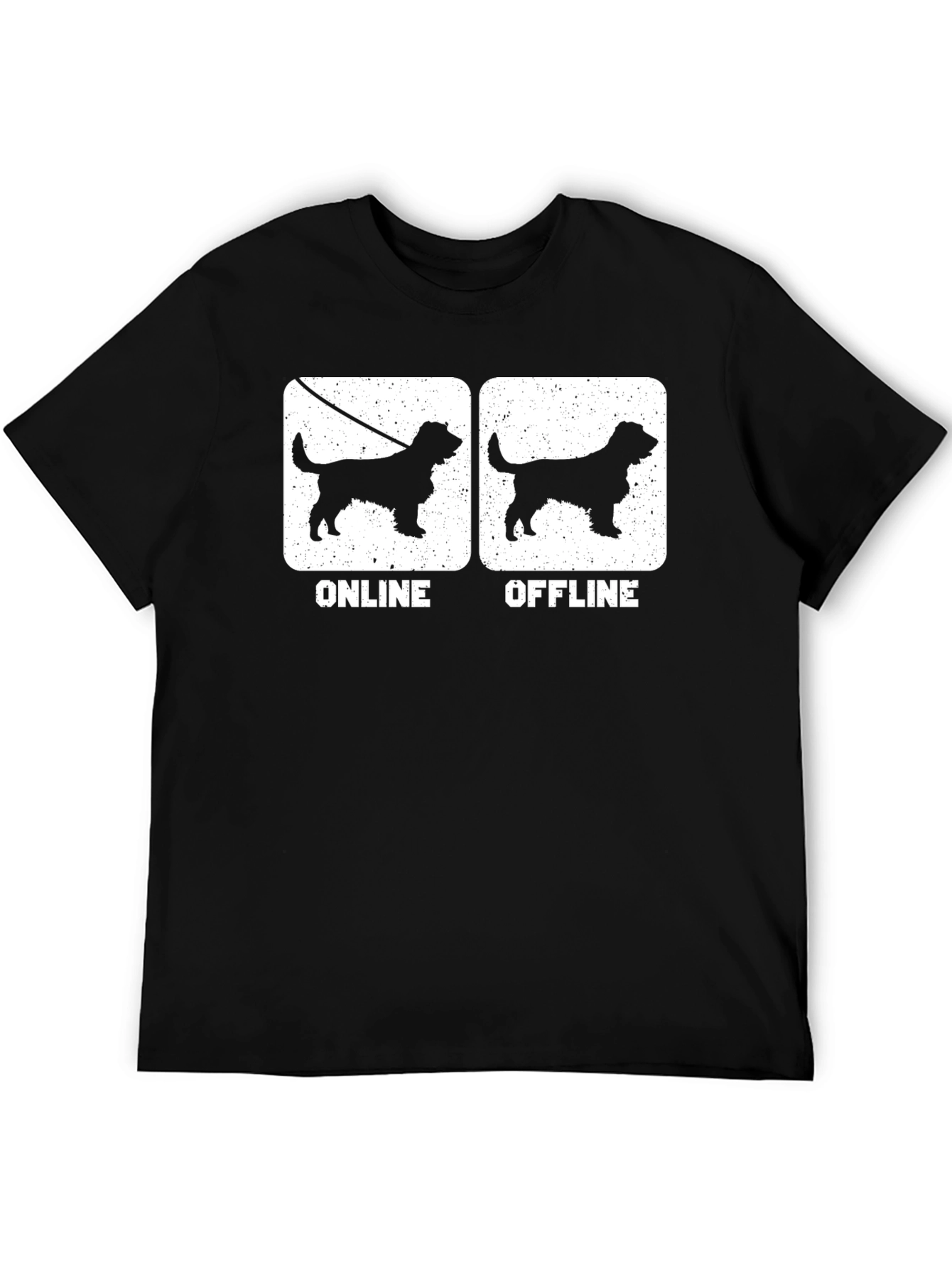 Black Online/Offline Dog T-Shirt - Black view 5