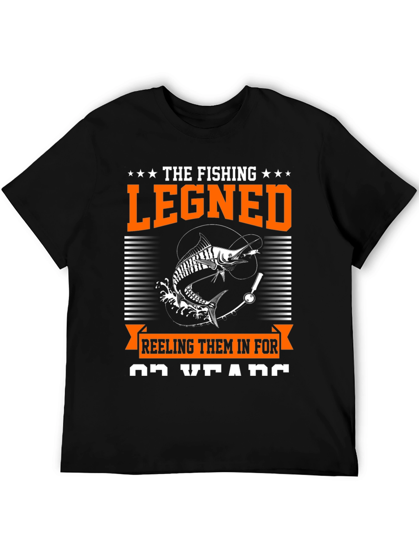 Black The Fishing Legned T-Shirt - Angler's Pride view 5