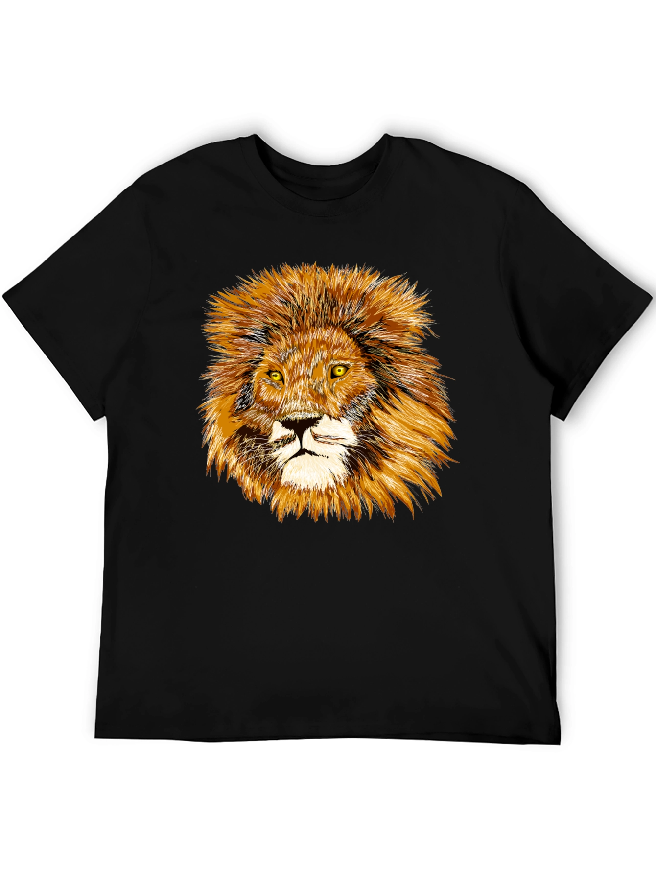Black Lion Graphic Tee - Black Cotton Comfort view 5
