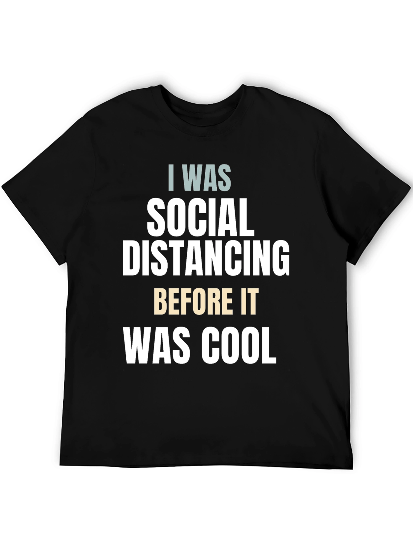 Black Social Distancing Funny Graphic Tee view 5