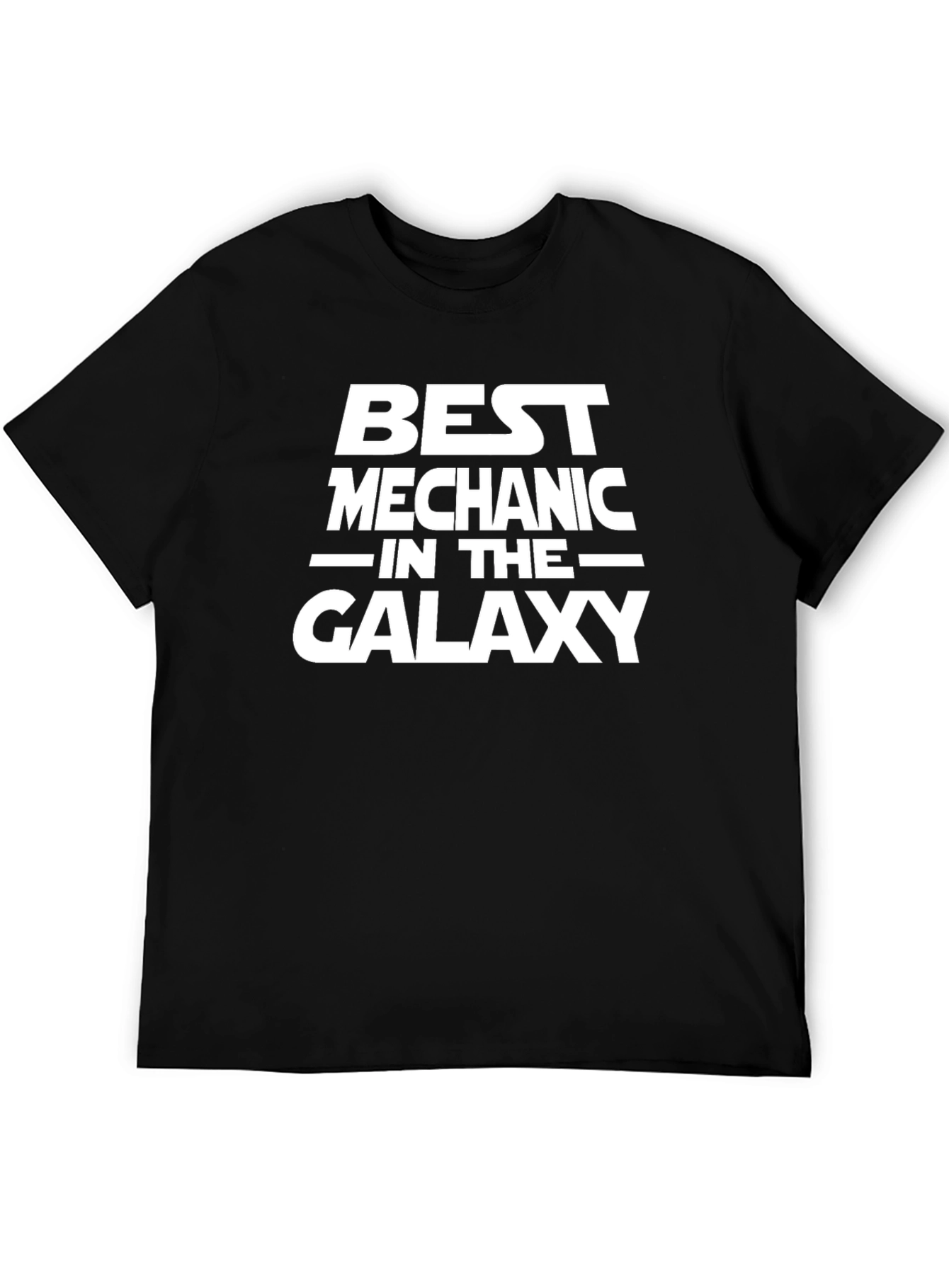 Black Best Mechanic in the Galaxy T-Shirt Funny Gift view 5