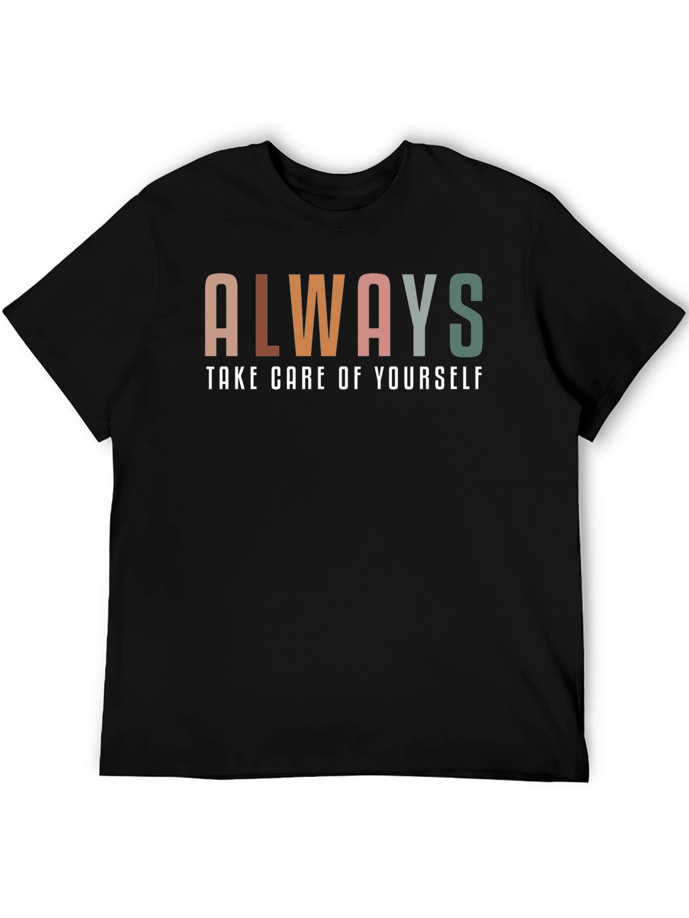 Black Always Take Care of Yourself Graphic Tee view 5