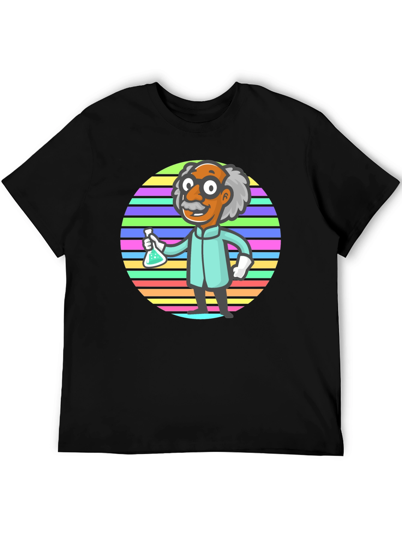 Black Scientist Graphic T-Shirt - Funky Retro Design view 5
