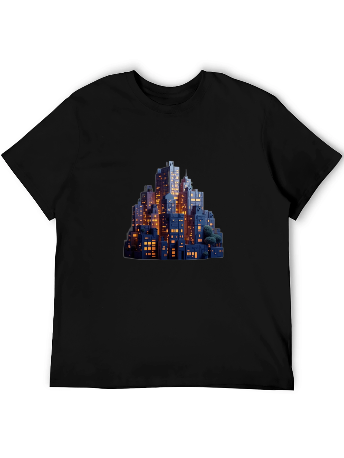 Black Night Cityscape Graphic Tee - Urban Style view 5