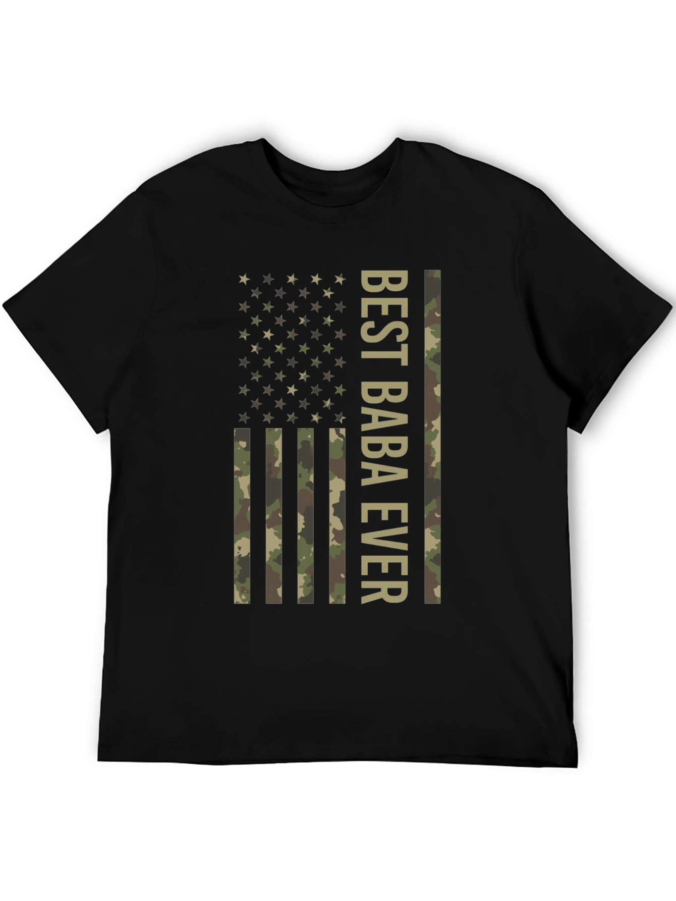Best Baba Ever Camo Flag Tee - 5