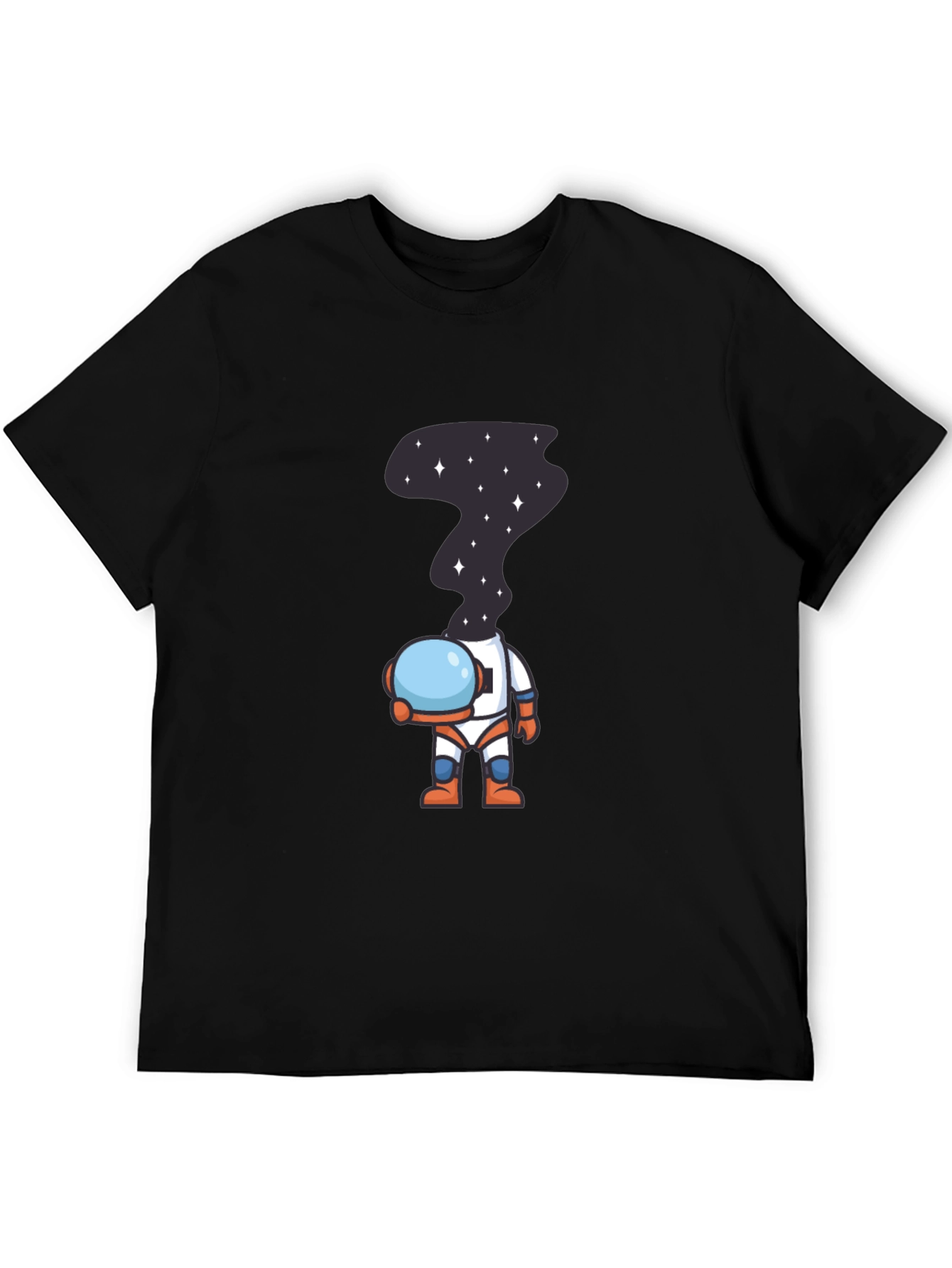 Black Astronaut Space Head T-Shirt - Unique Graphic Tee view 5