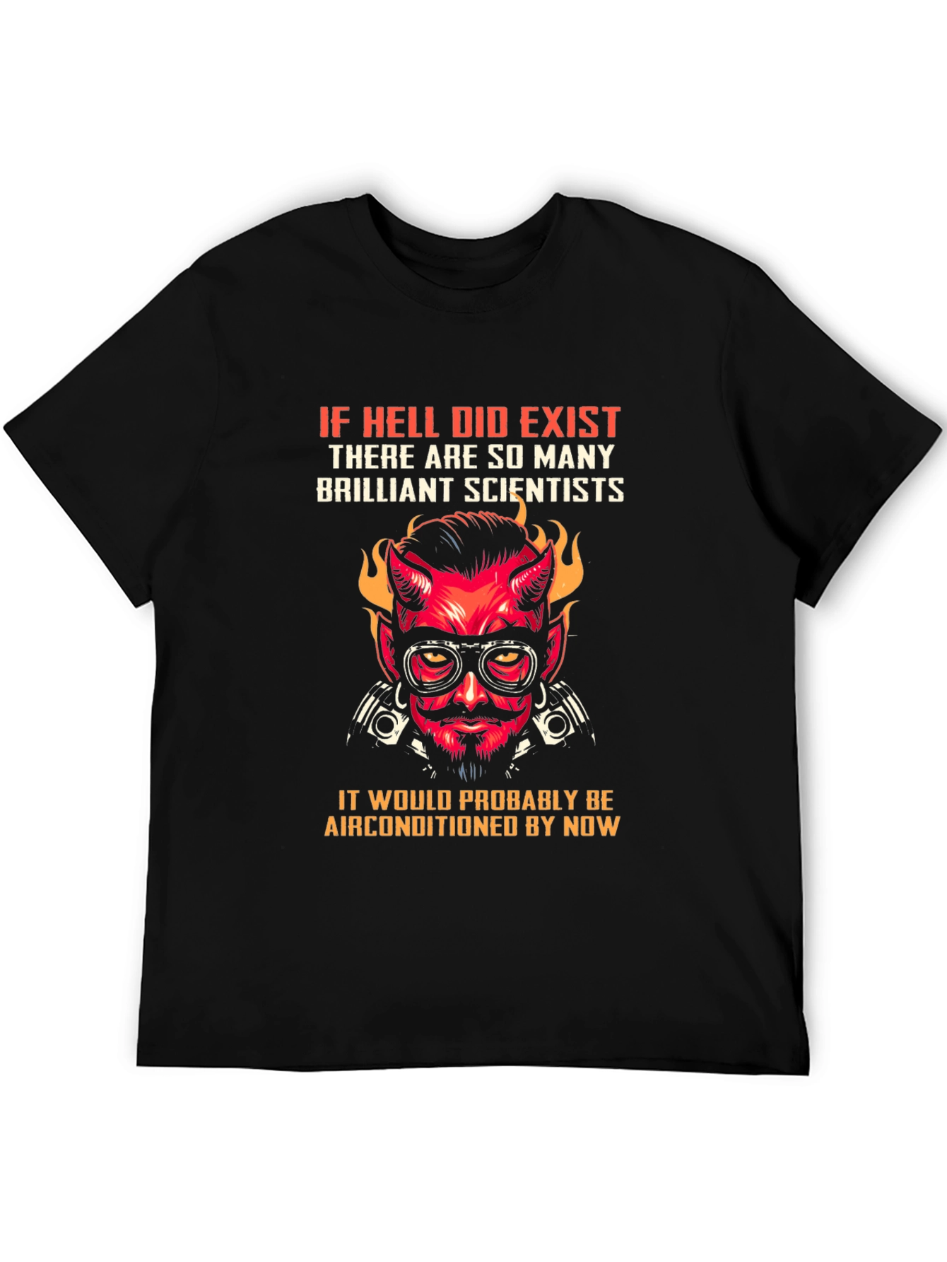 Black Hell Air Conditioned T-Shirt - Scientist Design view 5