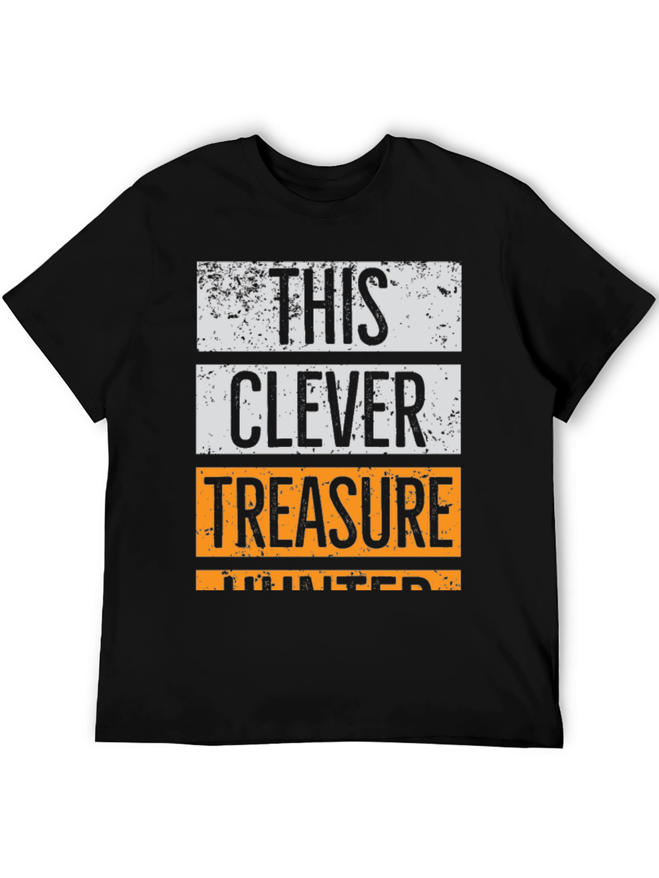Black This Clever Treasure Hunter Black T-Shirt view 5