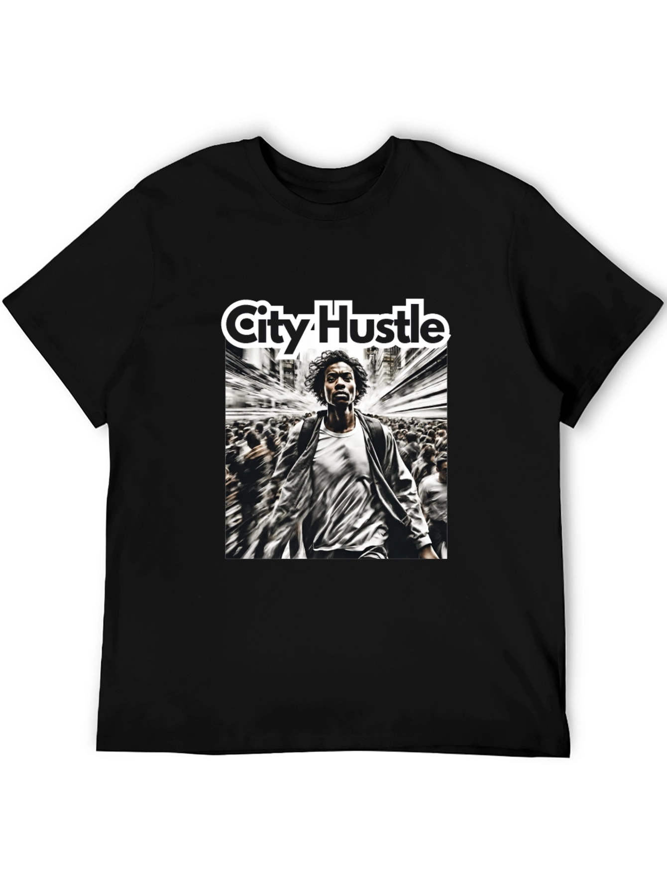 Black City Hustle Graphic Print T-Shirt view 5