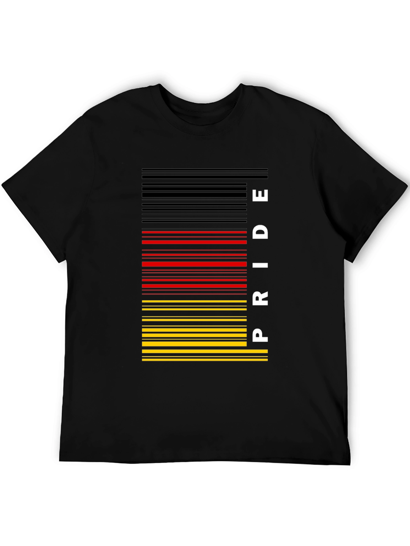 Pride Barcode T-Shirt - Black German Flag Colors - 5