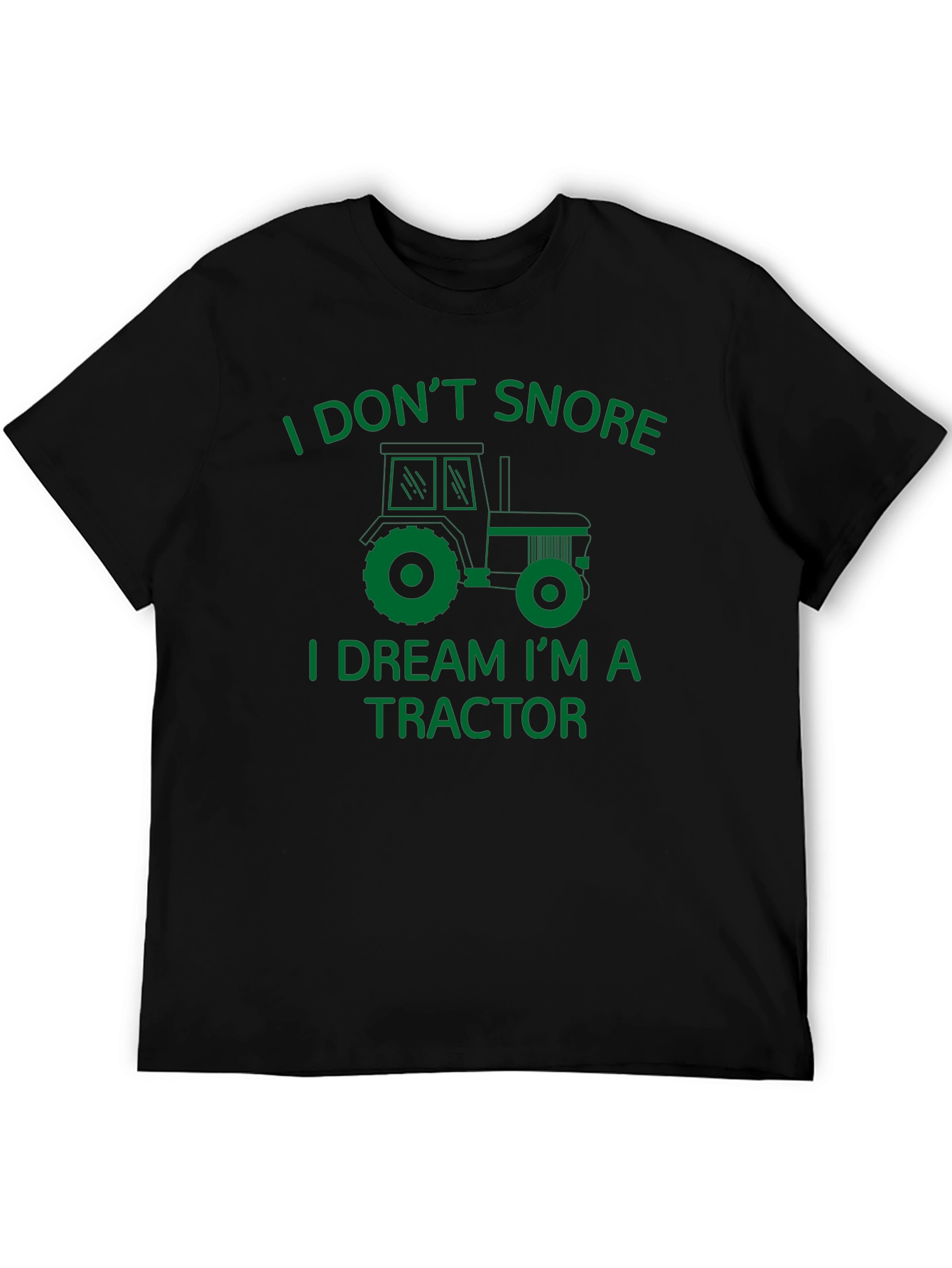 Black Funny Tractor Dreamer T-Shirt view 5