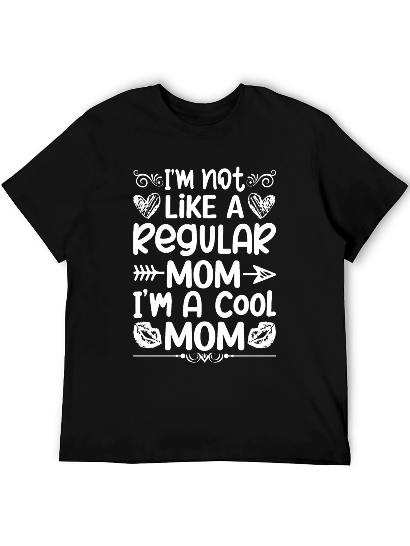 Black Cool Mom T-Shirt - Black Novelty Tee view 5