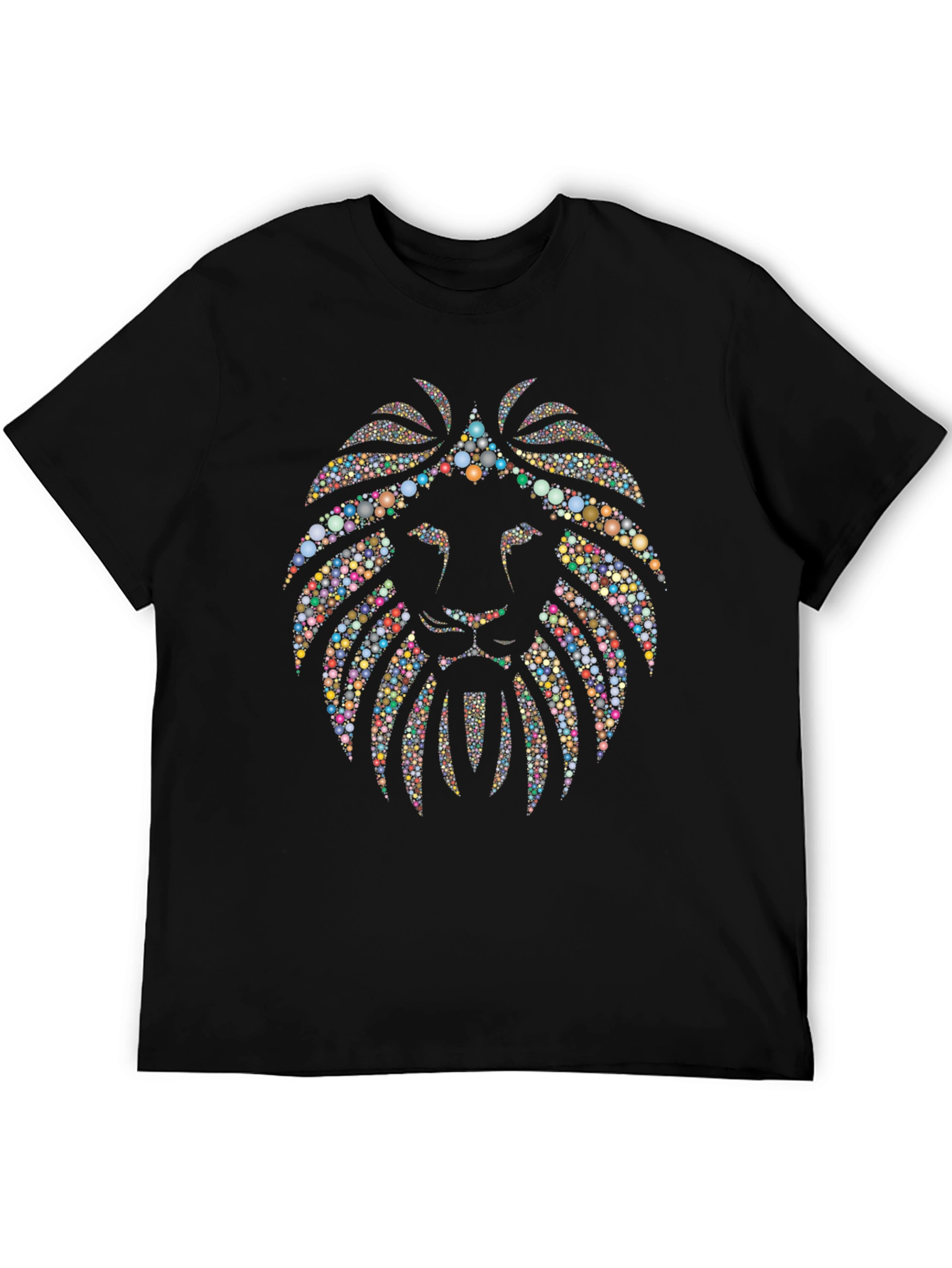 Black Lion Head Graphic Tee - Black T-Shirt view 5
