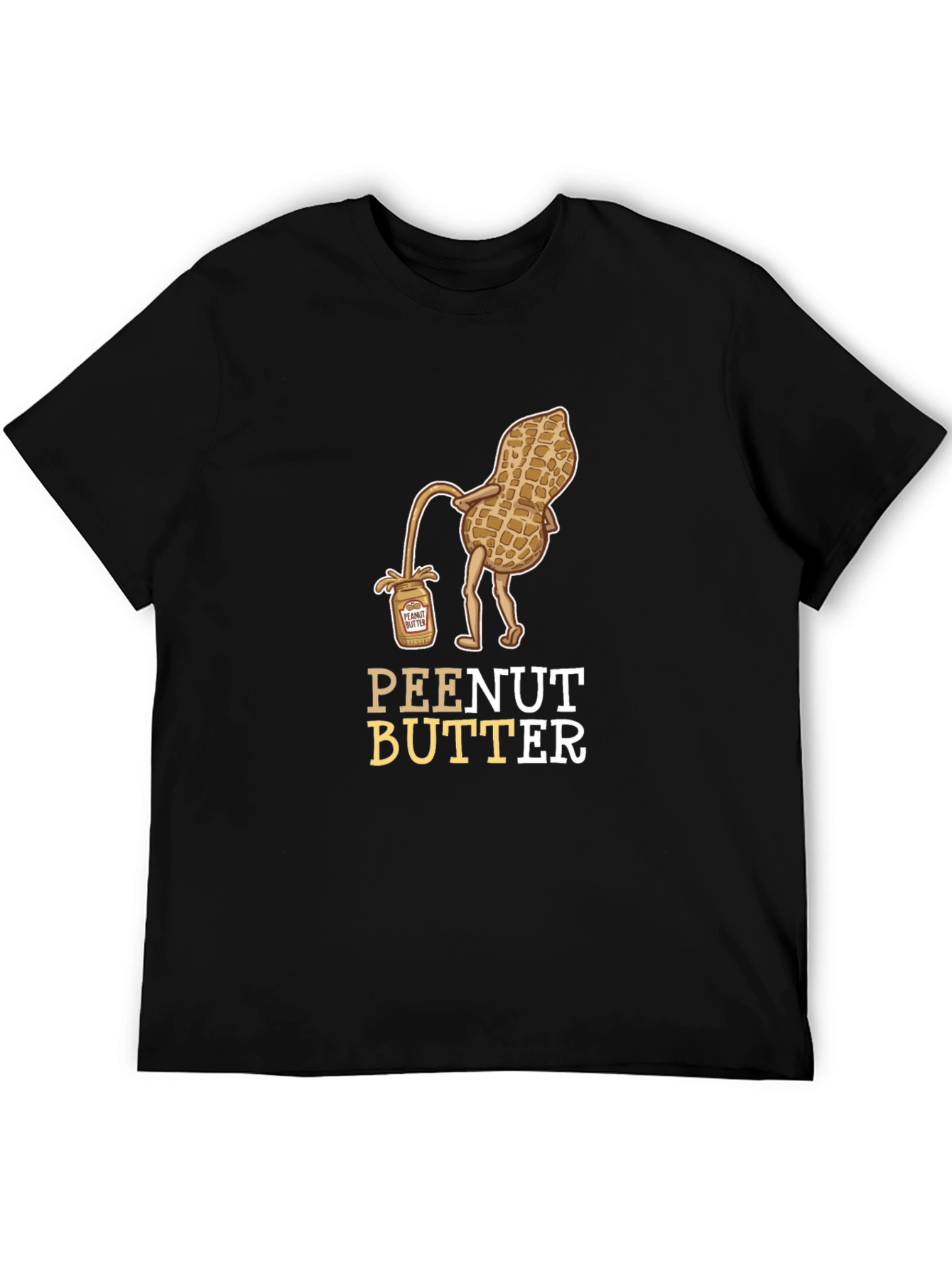 Black Peanut Butter Humor Graphic Tee Shirt view 5