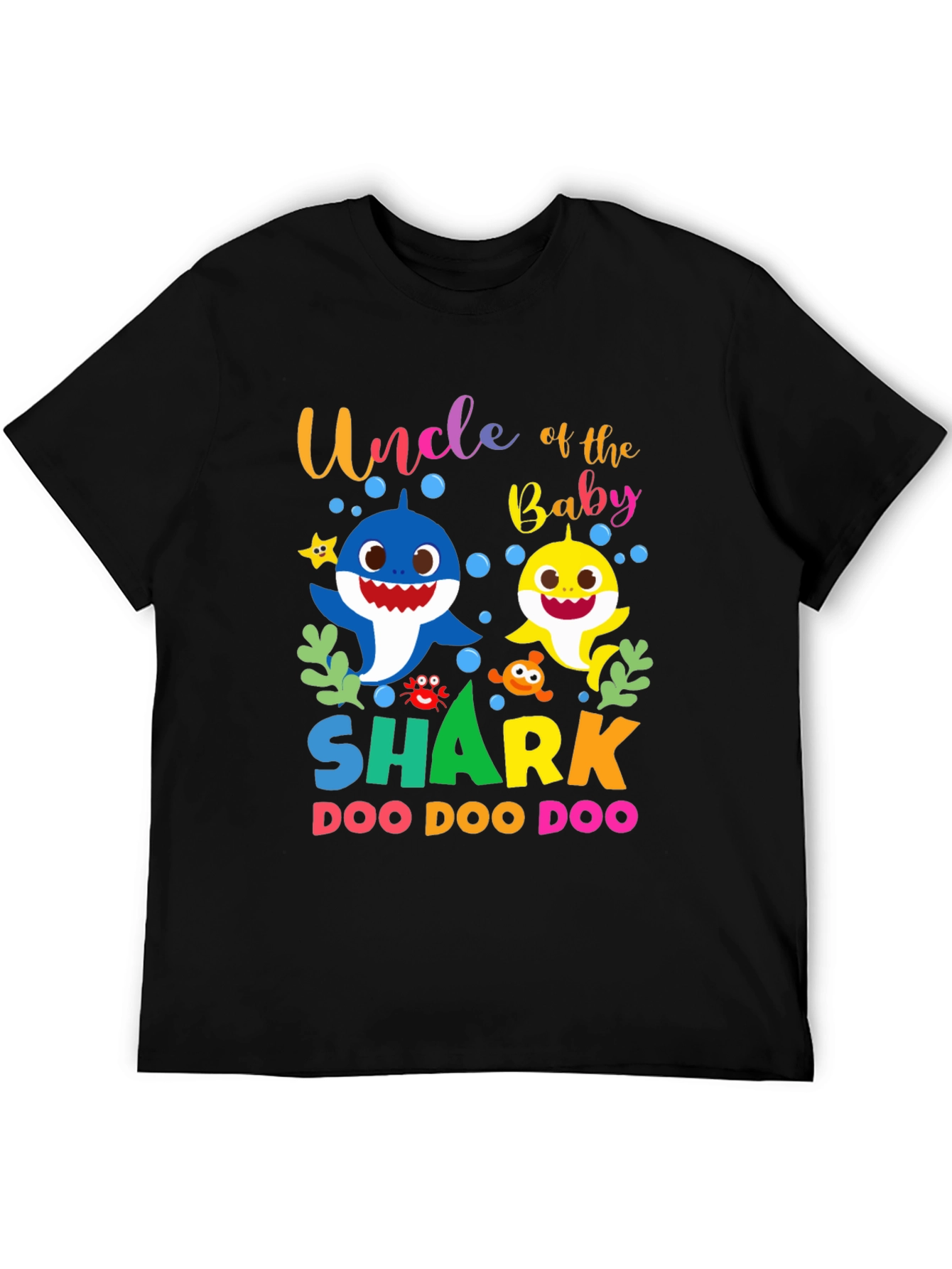 Black Uncle of the Baby Shark Doo Doo Doo T-Shirt view 5