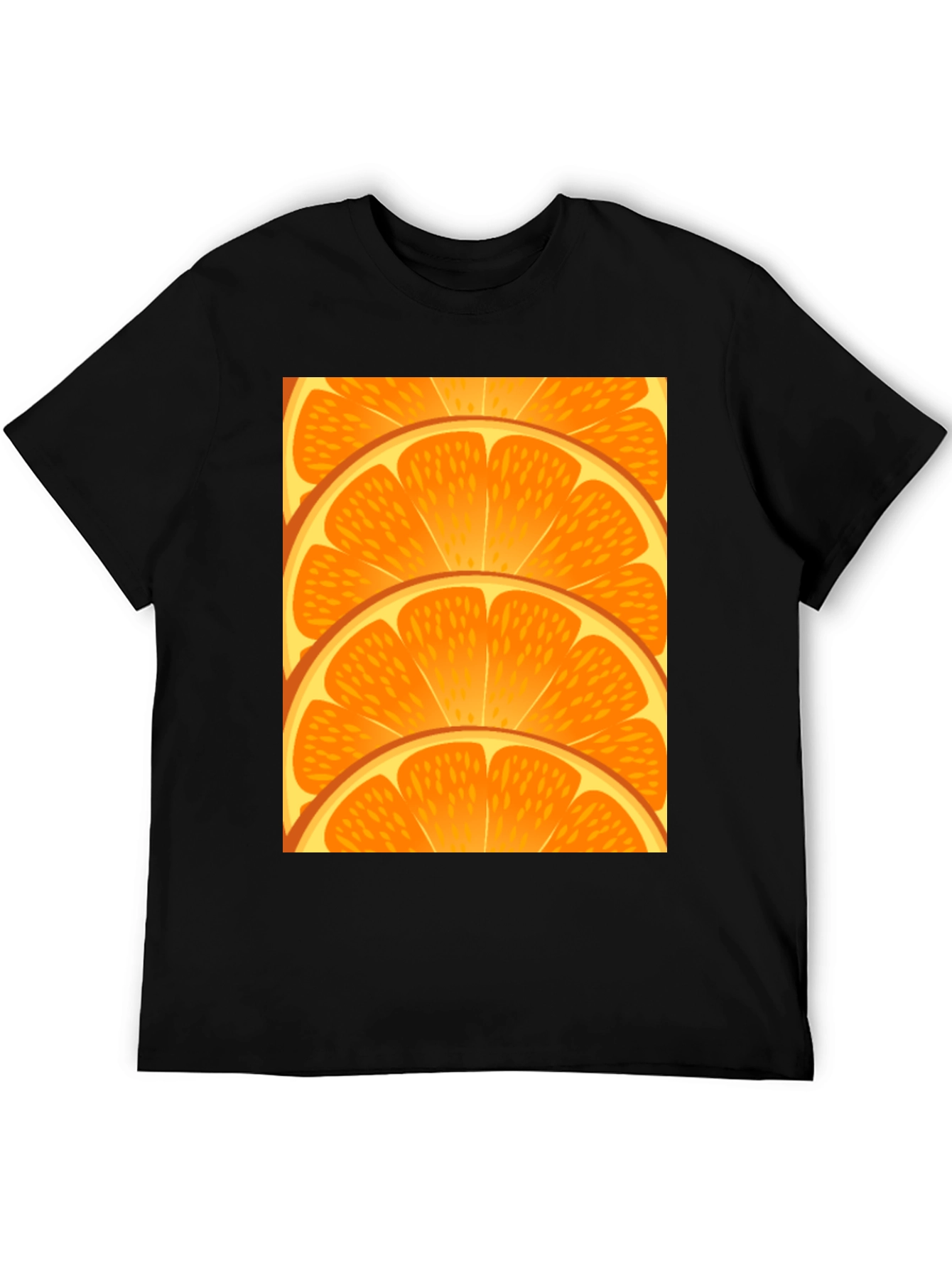 Black Orange Slice Graphic Tee - Fresh Design view 5