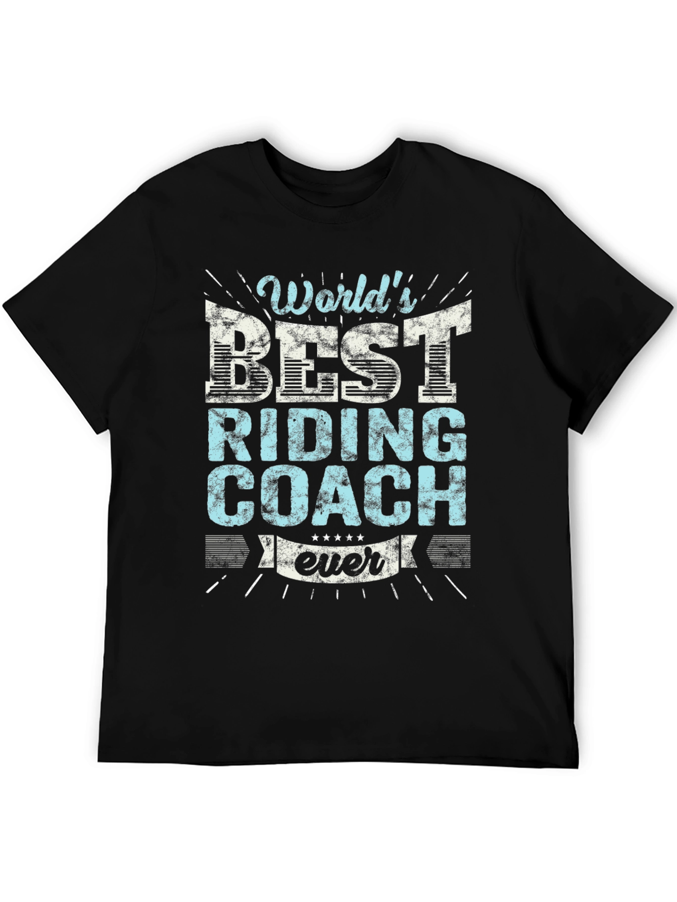 Black World's Best Riding Coach Ever T-Shirt view 5