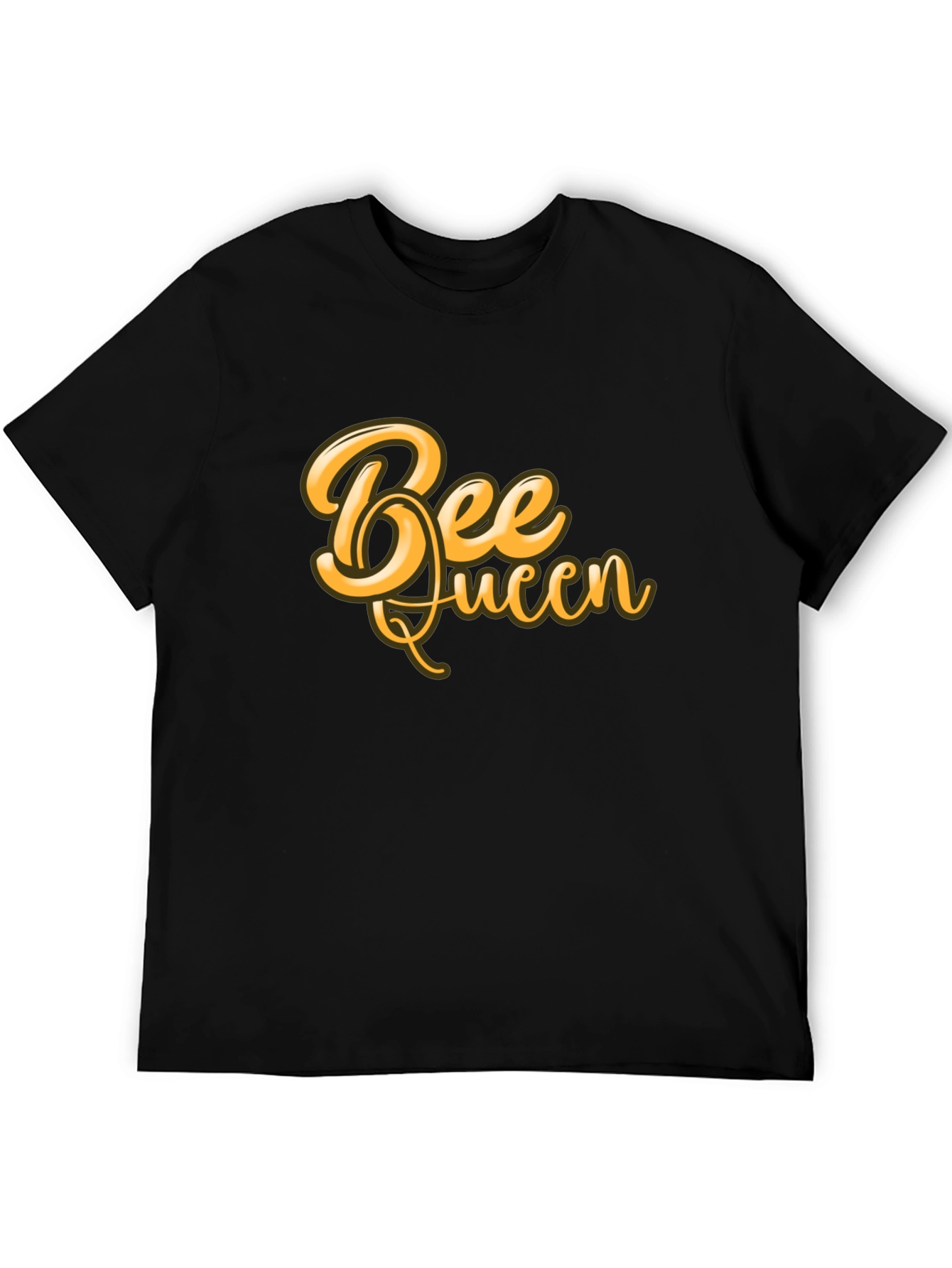 Black Bee Queen Graphic T-Shirt - Black Cotton Blend view 5