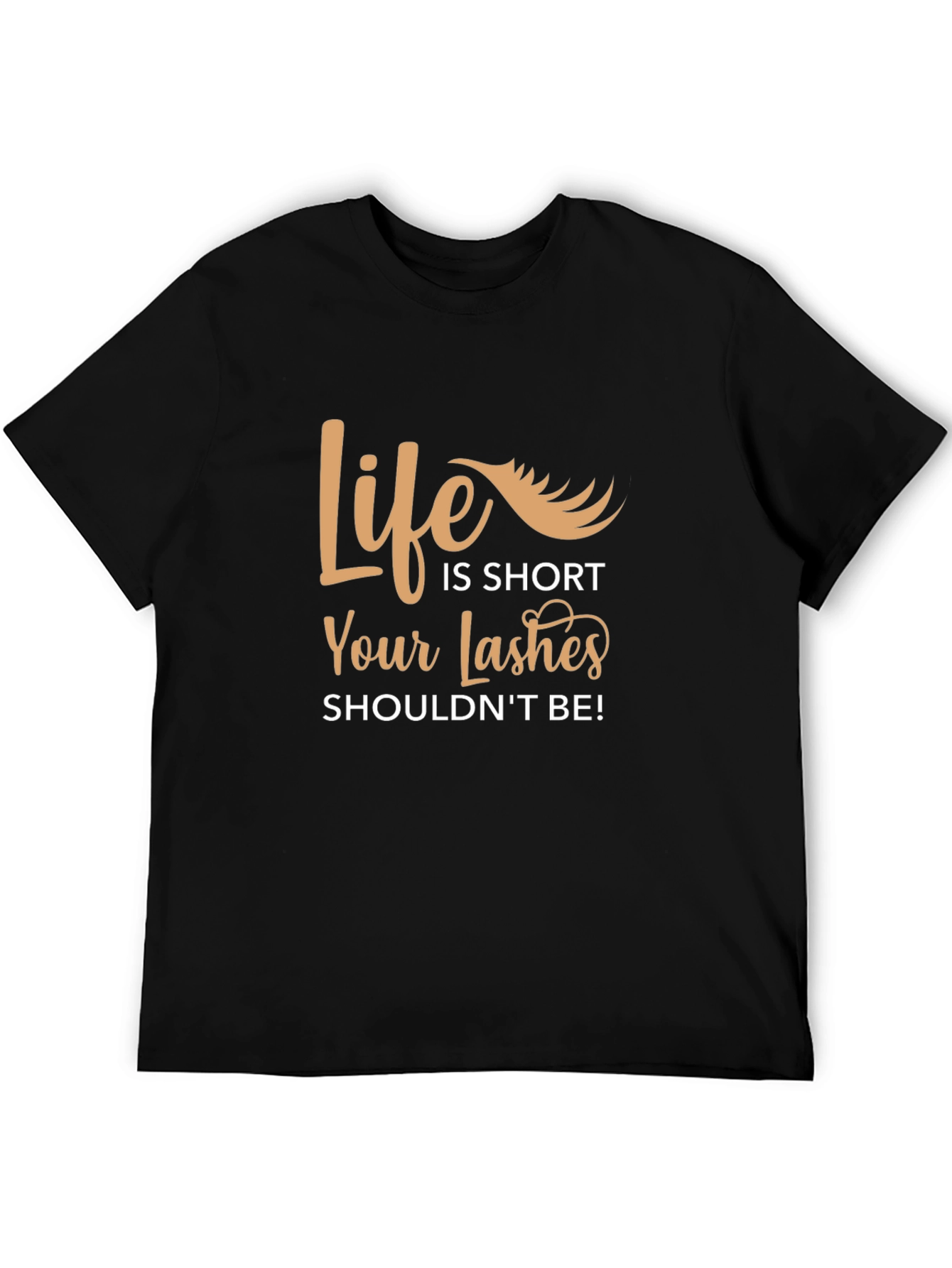 Black Life is Short Lashes T-Shirt view 5