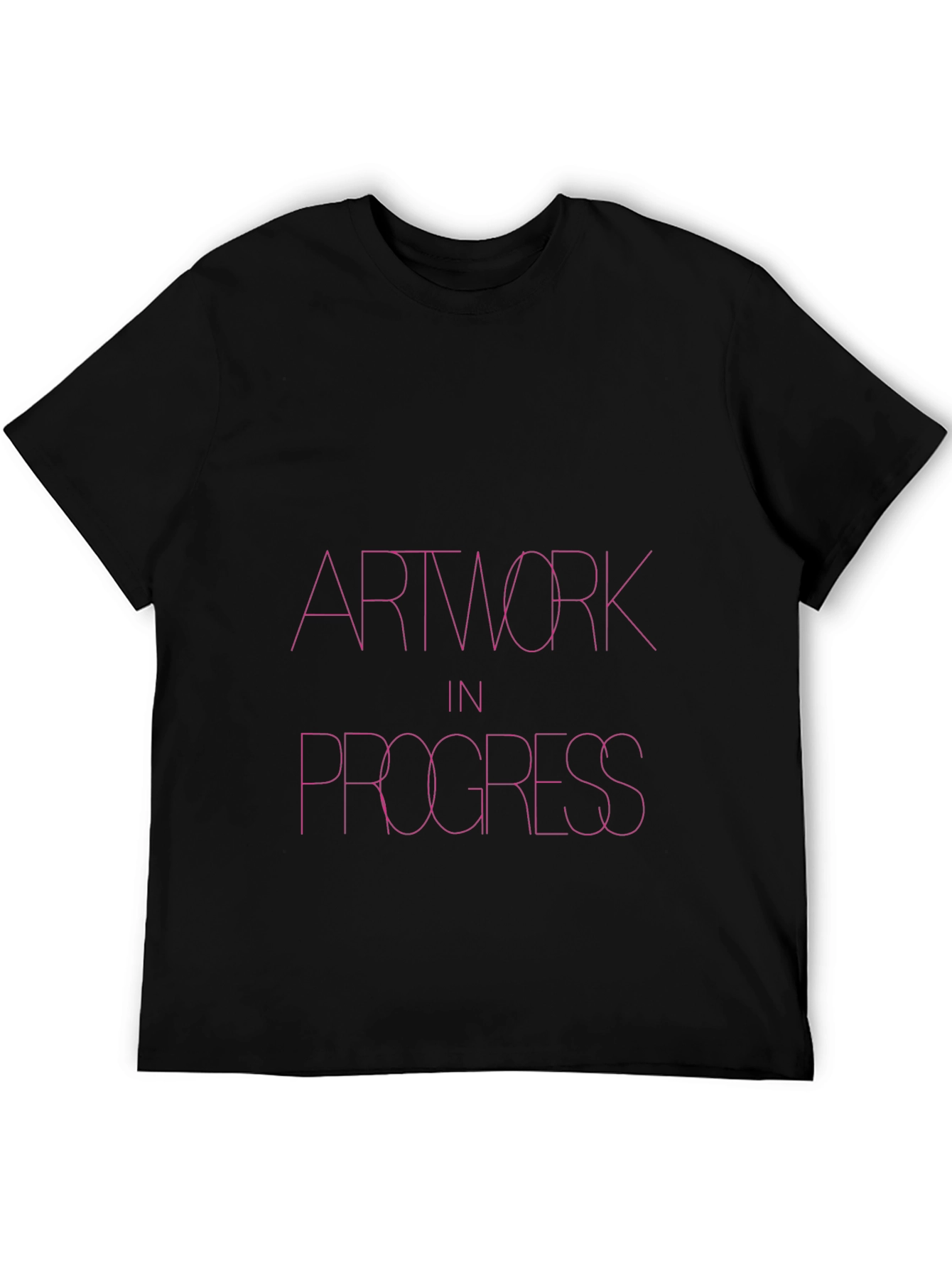 Black Artwork in Progress Graphic Tee view 5