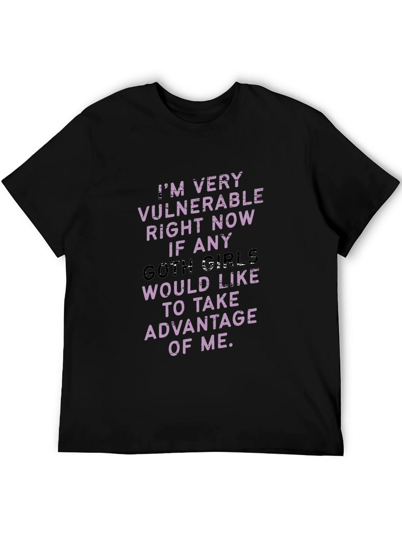 Black Vulnerable Goth Girls T-Shirt view 5