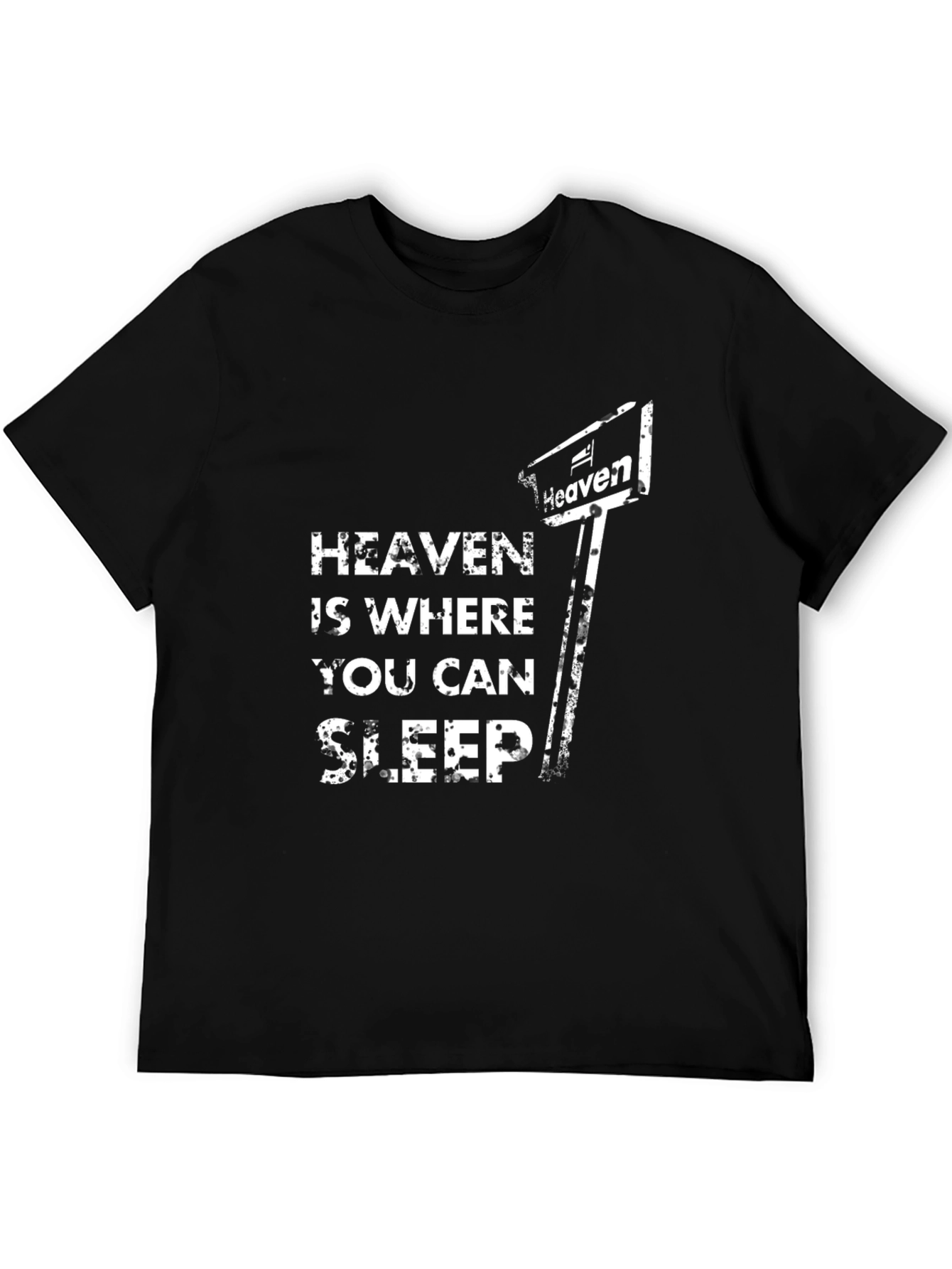 Black Heaven is Where You Can Sleep Black T-Shirt view 5