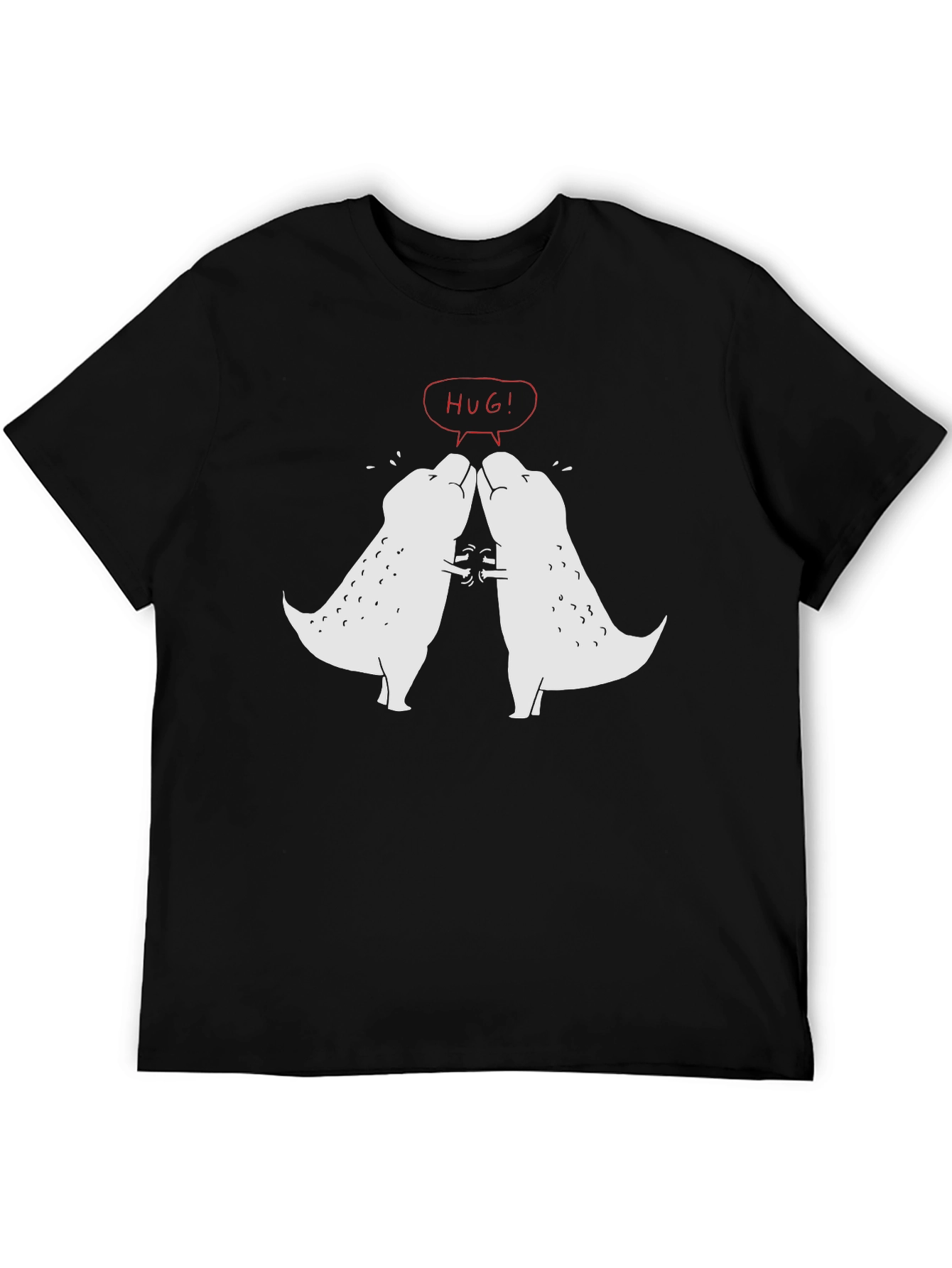 Black Hugging Dino Graphic T-Shirt view 5