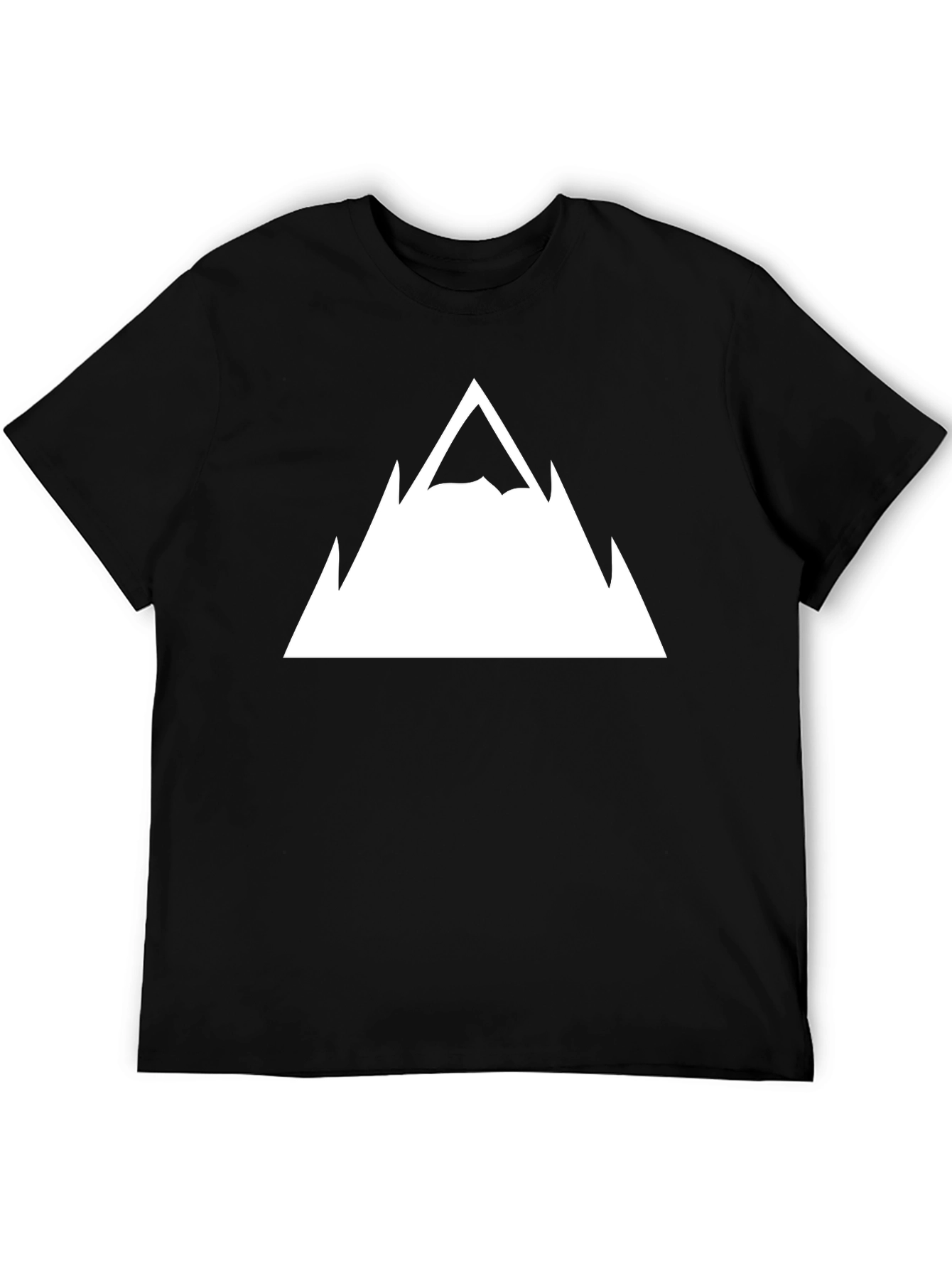 Black Mountain Peak Graphic Tee - Black Cotton T-Shirt view 5