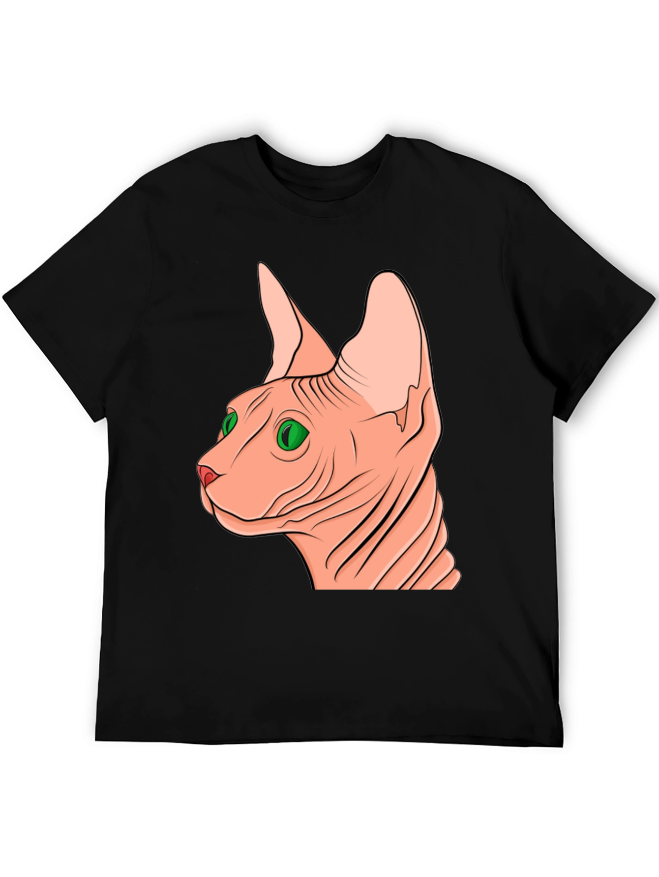 Black Sphynx Cat Graphic Tee - Unique Design view 5