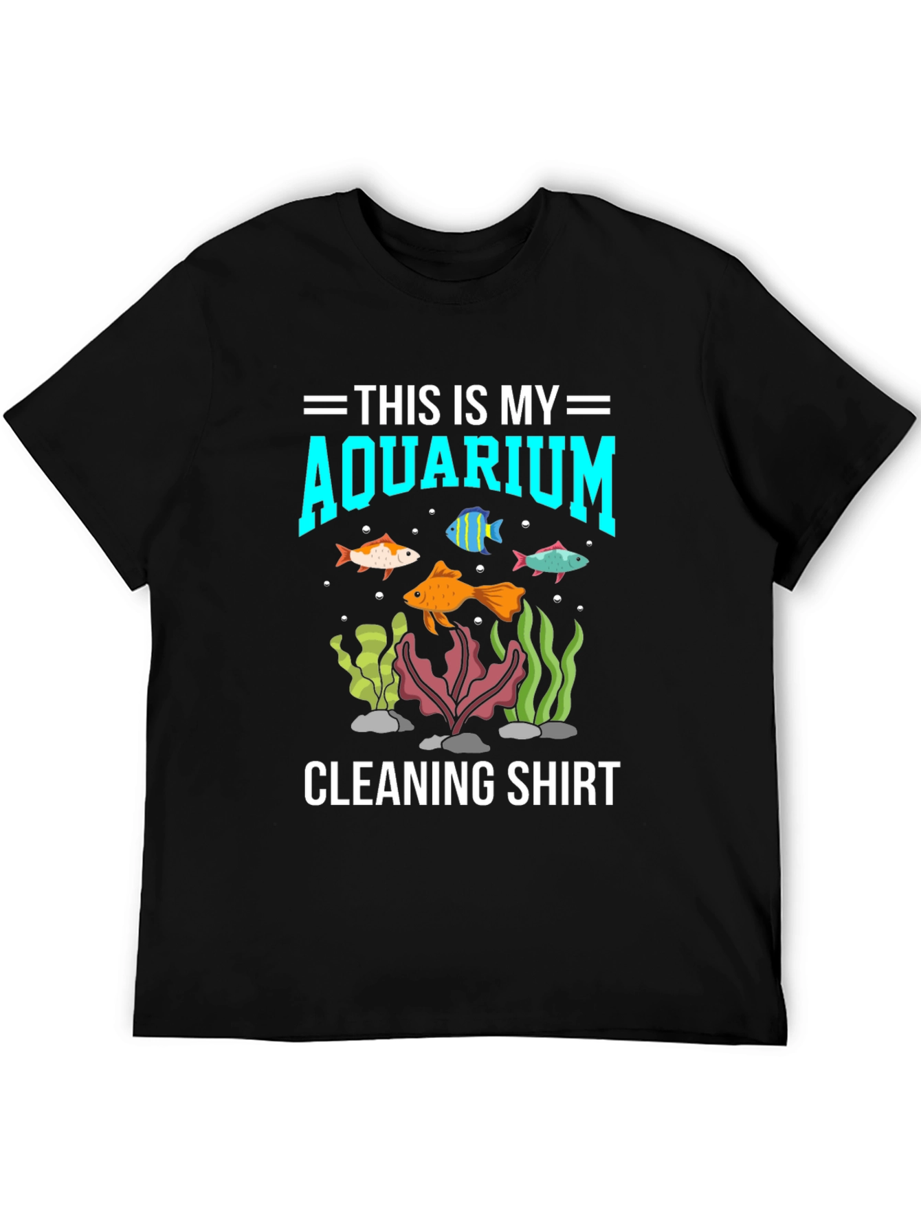 Black Aquarium Cleaning Shirt - Funny Fish Keeper Tee view 5