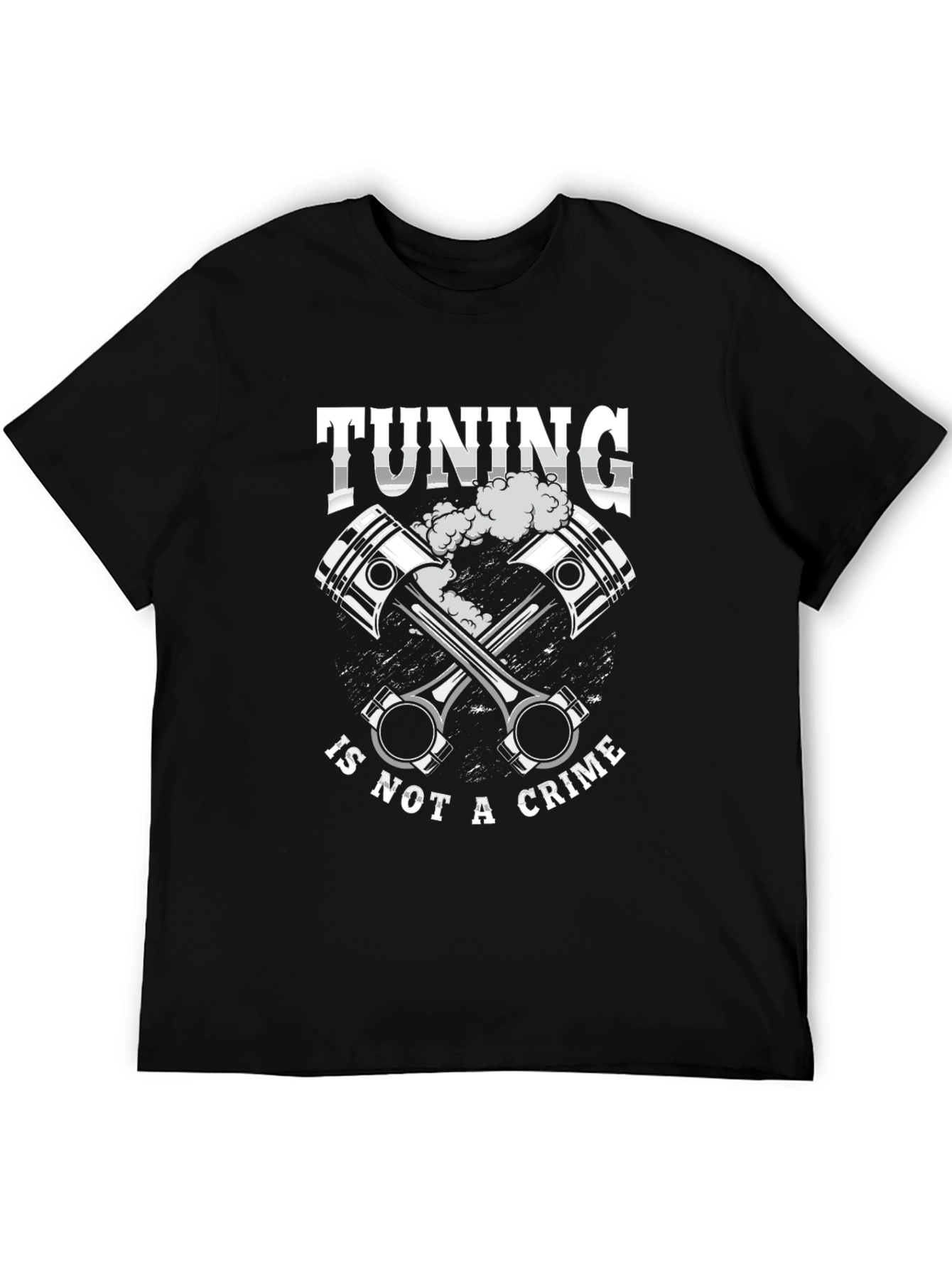 Black Tuning Is Not A Crime Graphic Tee view 5