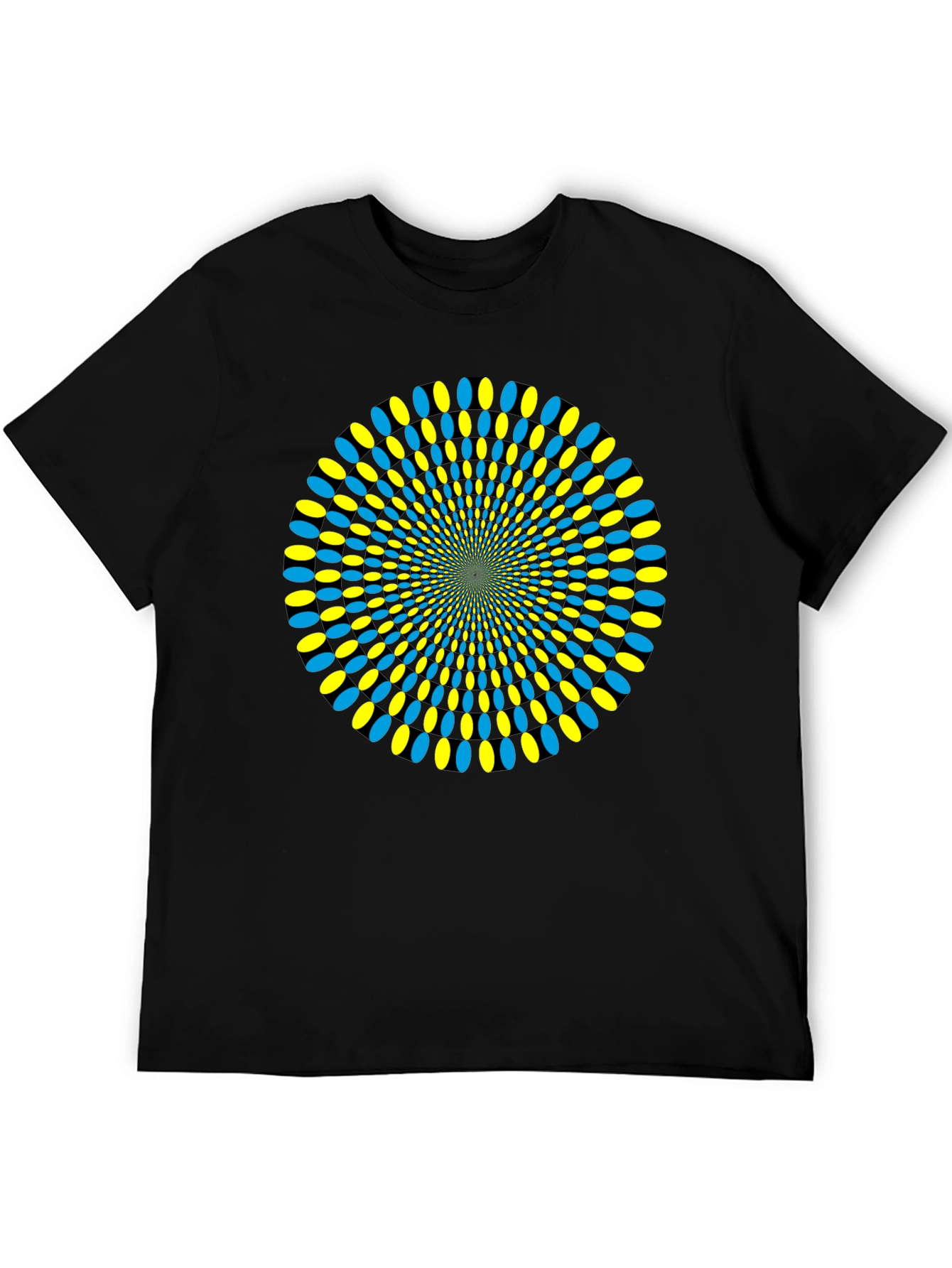 Black Hypnotic Illusion T-Shirt - Black view 5