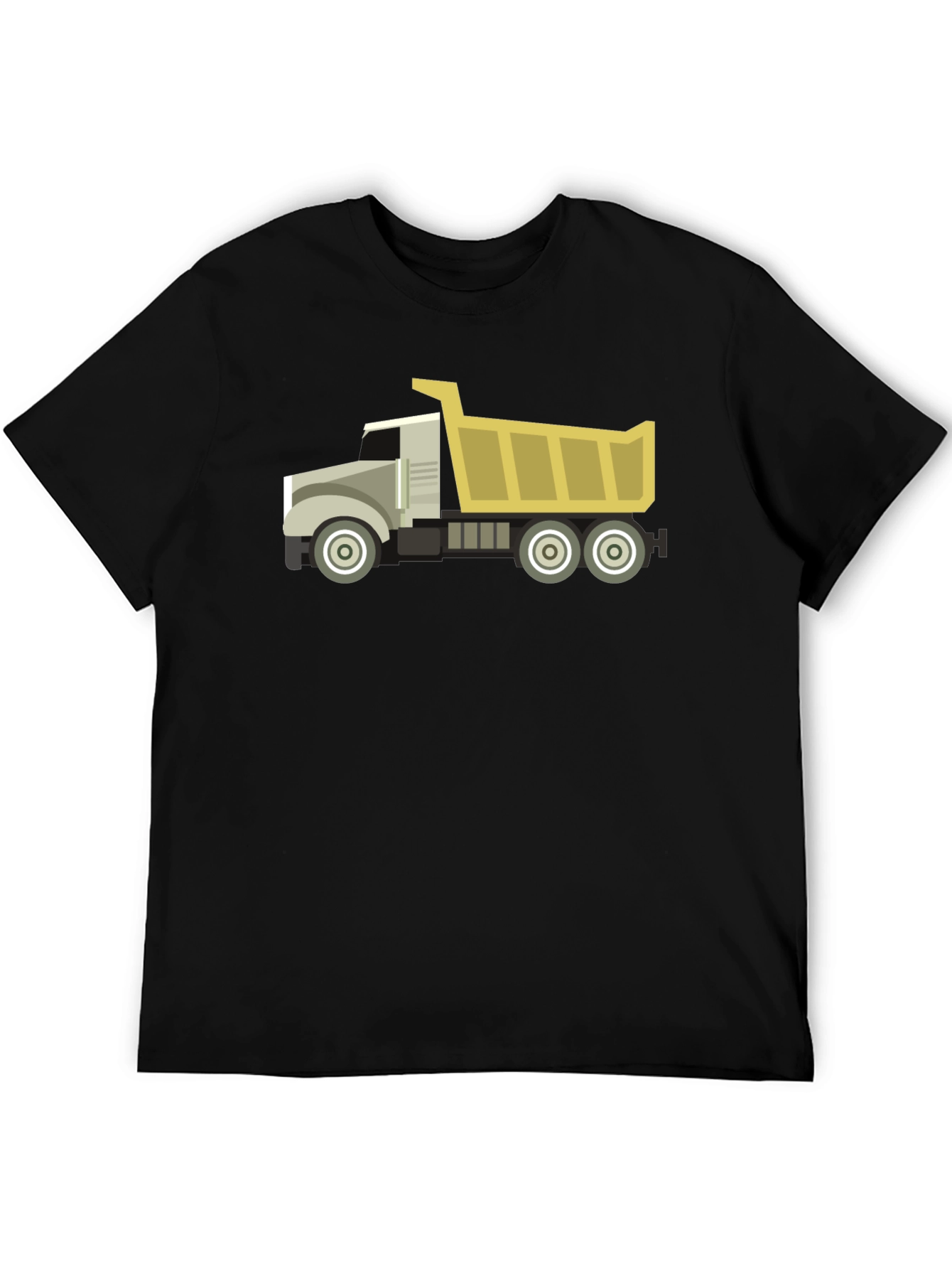 Black Dump Truck Graphic Tee - Black Cotton Blend view 5