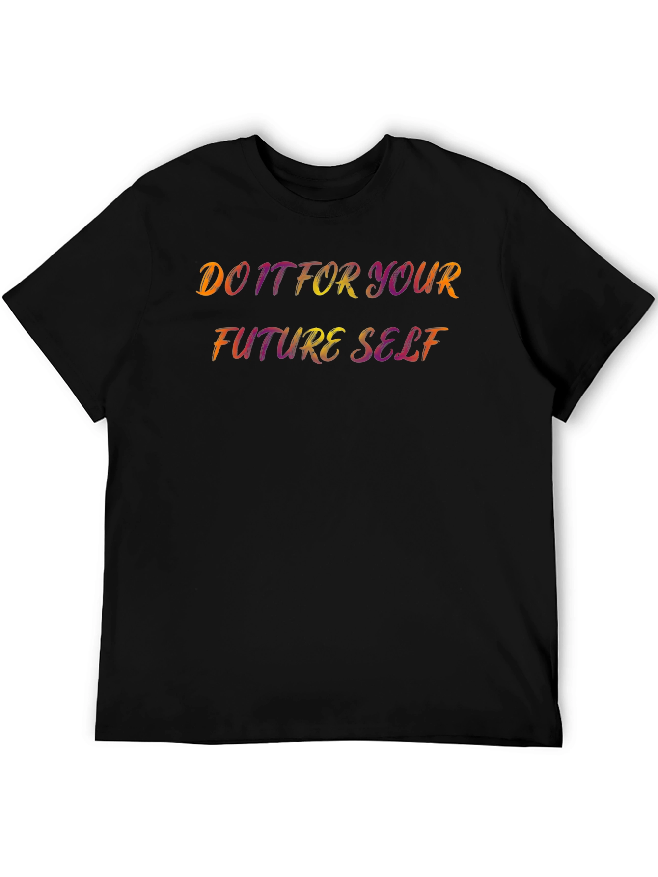 Black Motivational 'Do It For Your Future Self' T-Shirt view 5