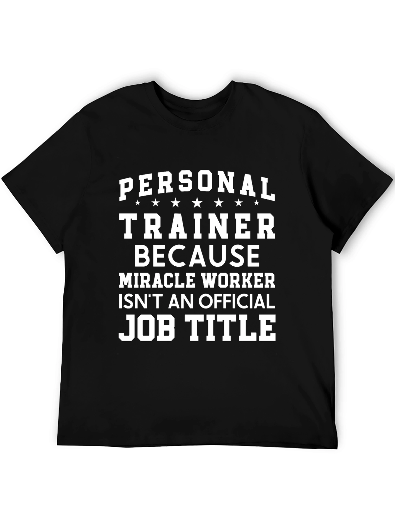 Black Personal Trainer Funny Job Title T-Shirt view 5