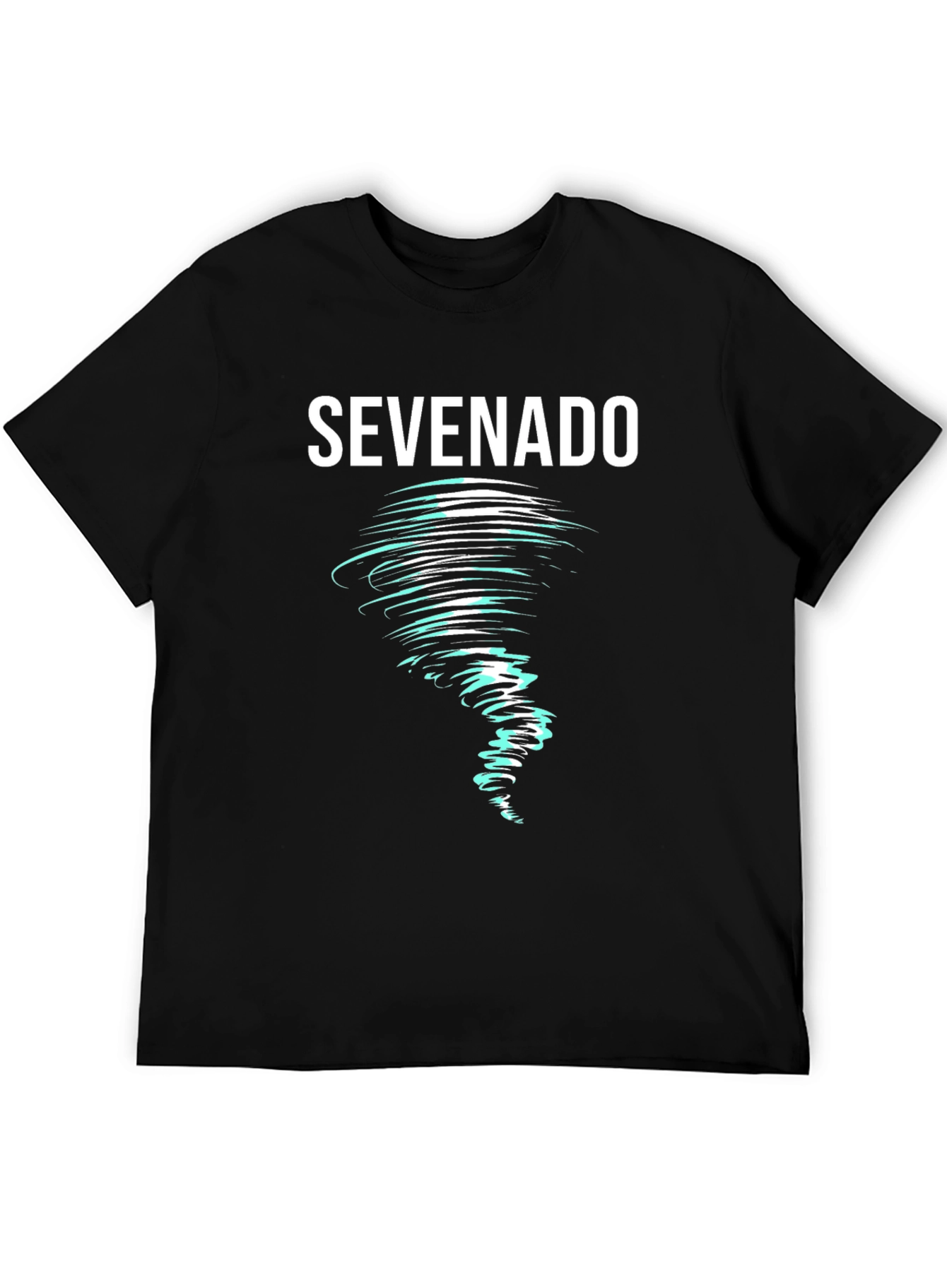 Black Sevenado Tornado Graphic T-Shirt - Unique Design view 5