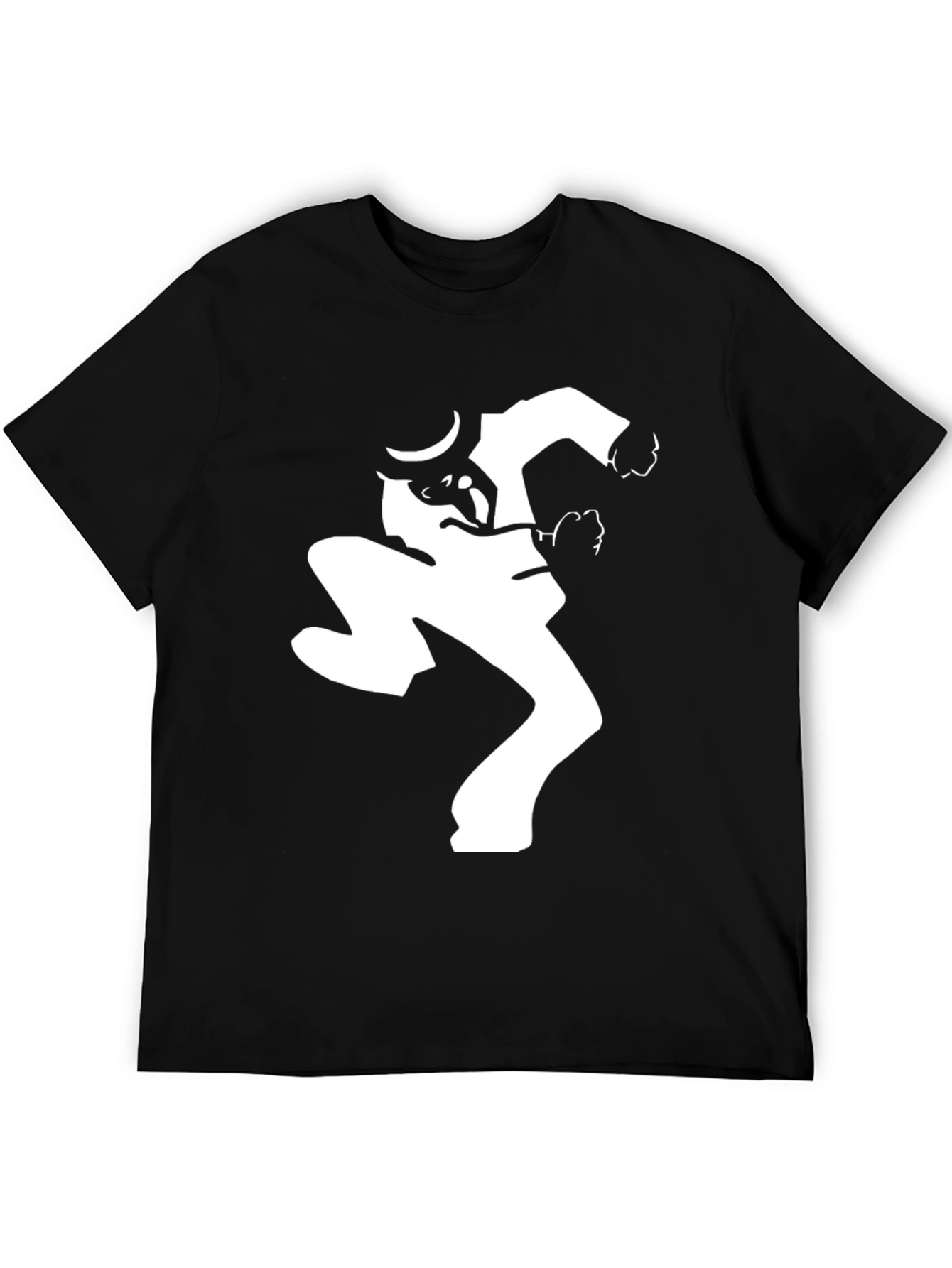 Black Black T-Shirt with Silhouette Graphic view 5