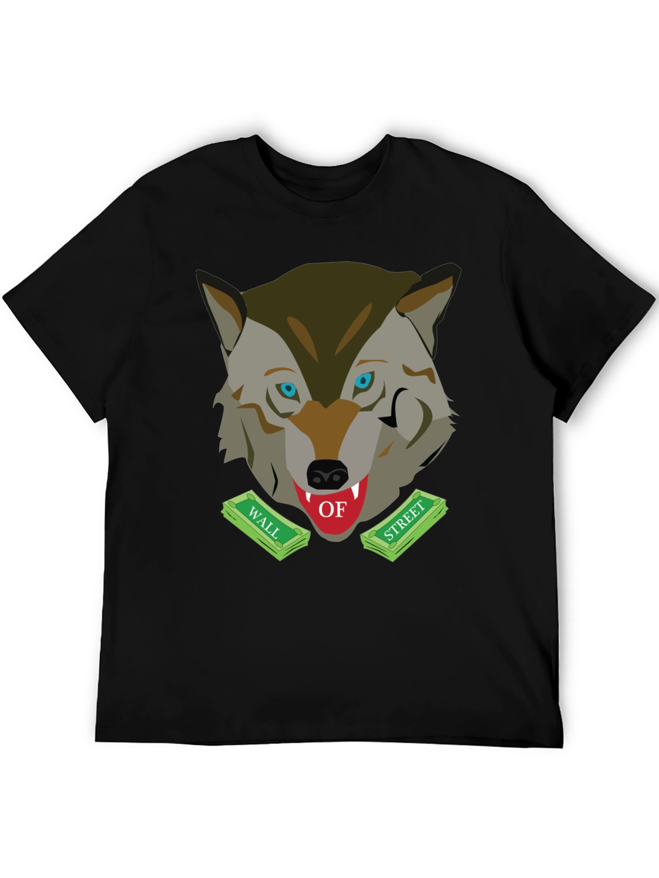Black Wolf of Wall Street Graphic T-Shirt view 5