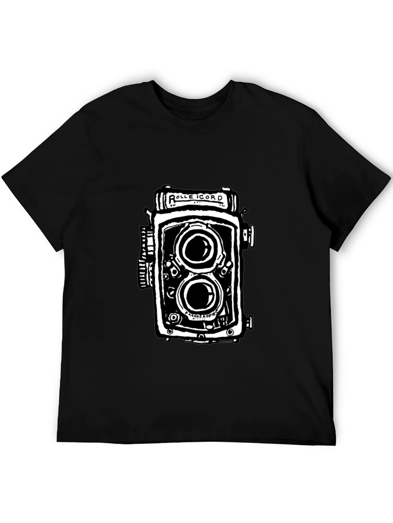 Black Vintage Camera Graphic T-Shirt - Black view 5