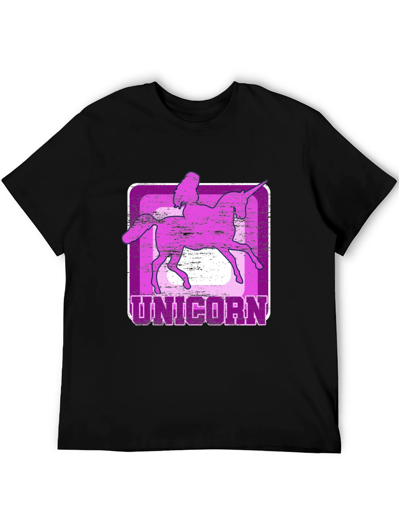 Black Unicorn Graphic Tee - Fun, Stylish Men's T-Shirt view 5