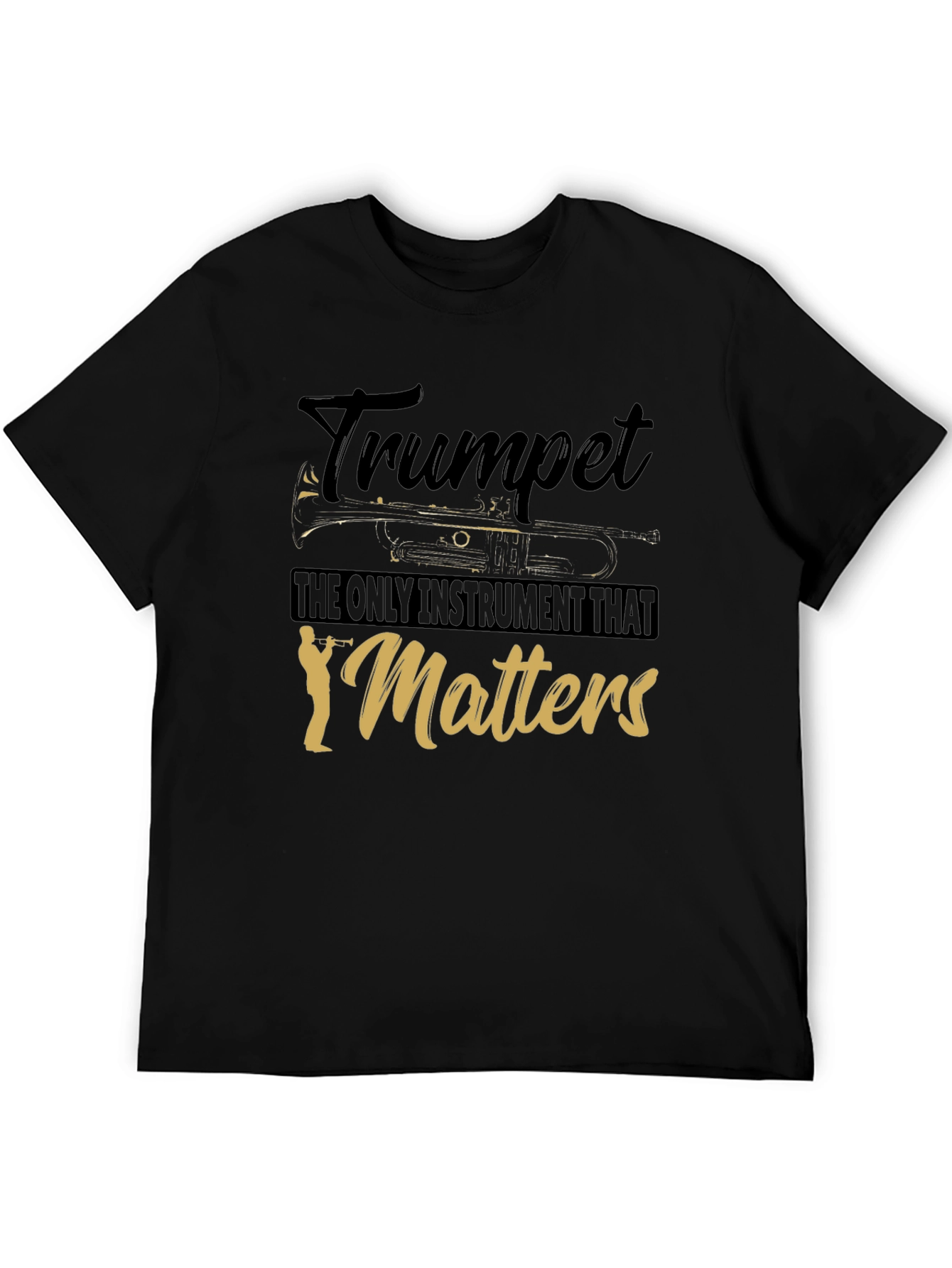 Black Trumpet Matters Graphic T-Shirt - Music Lover Tee view 5