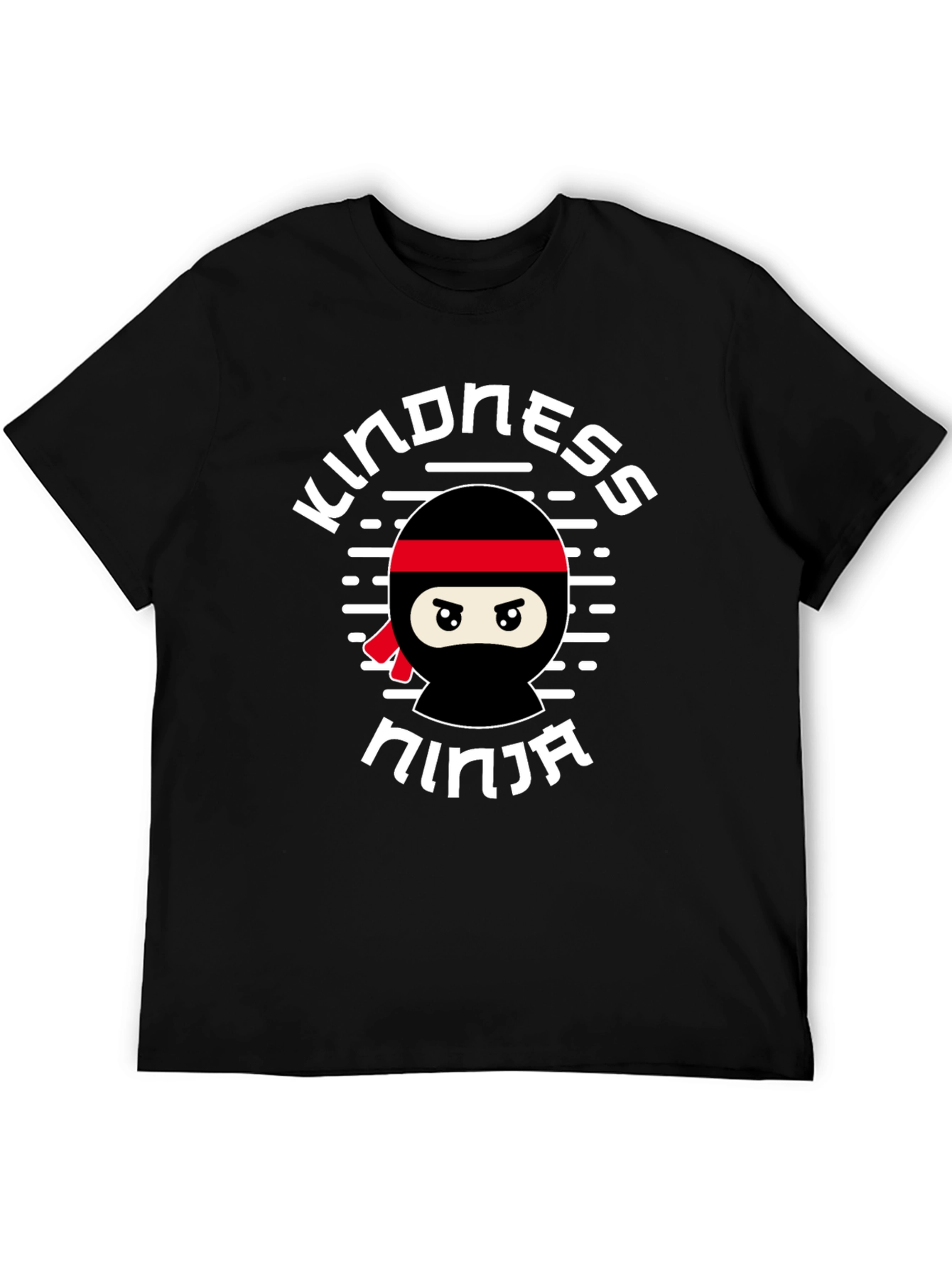 Black Kindness Ninja Graphic Tee - Black view 5